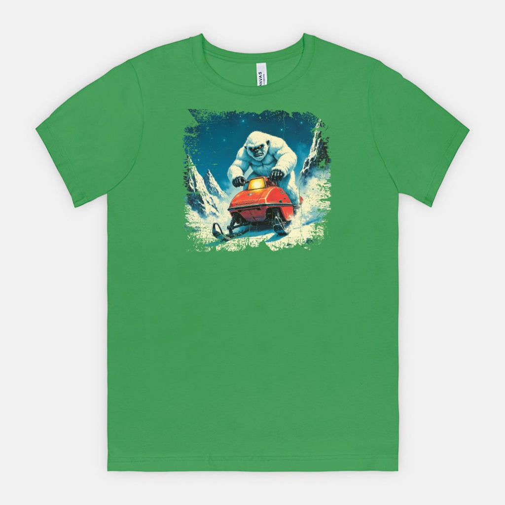 Yeti on Snowmobile T-Shirt