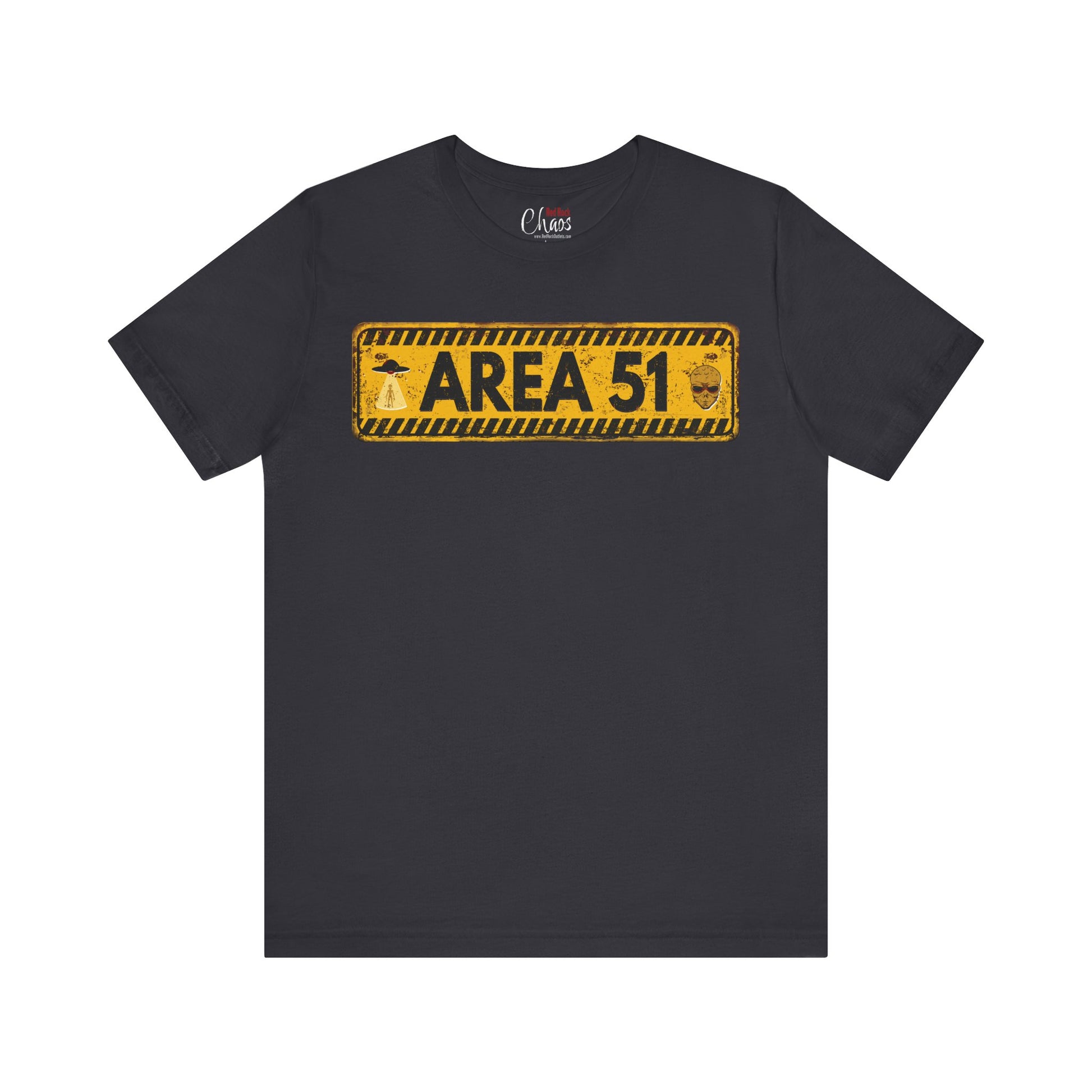 Area 51 Distressed Alien Sign Graphic Tee – Vintage Sci-Fi UFO Shirt