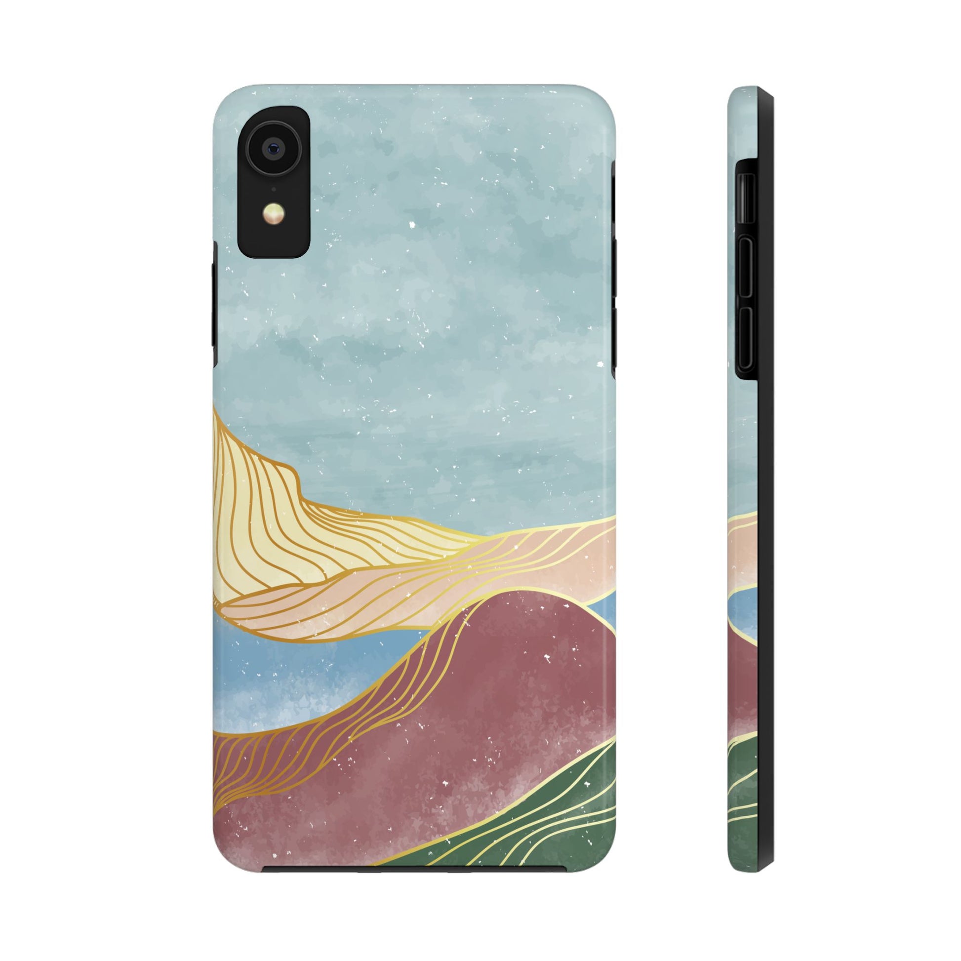 Abstract Mountain Blue Skies scene Phone Case