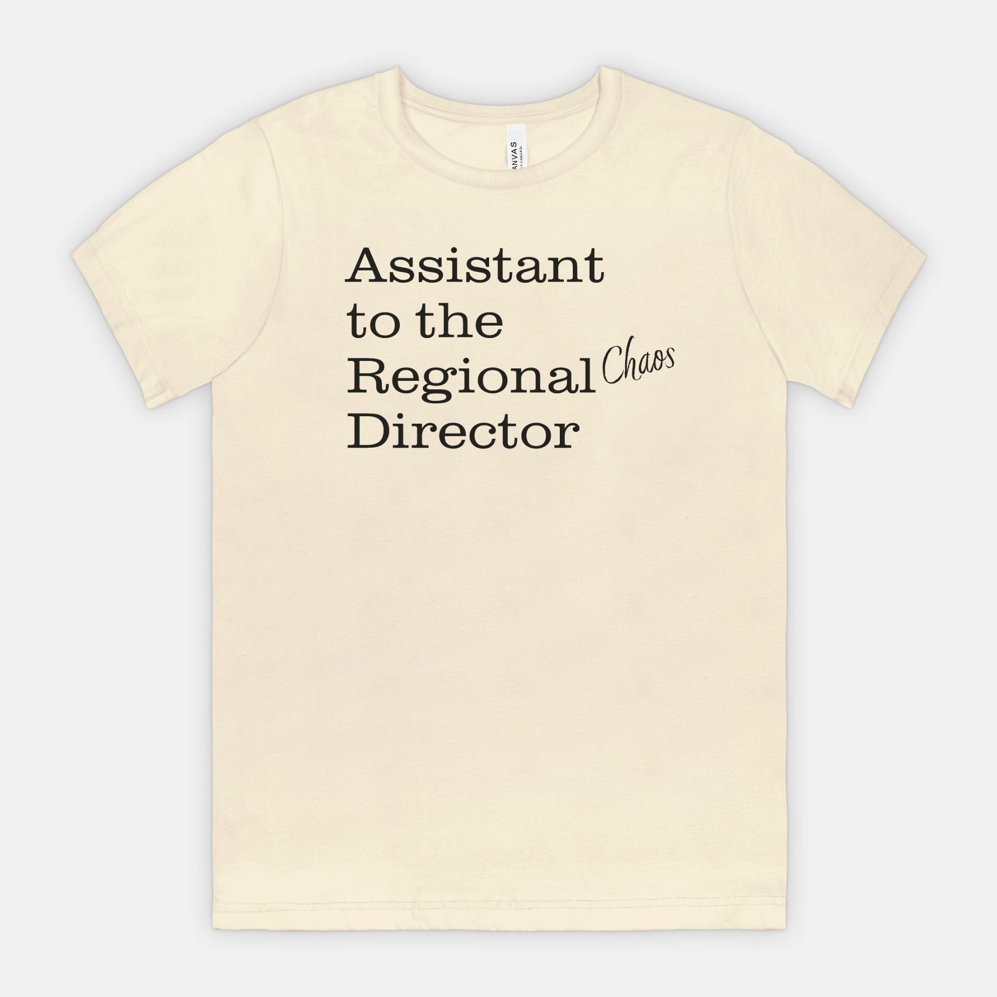 Assistant to the Regional Chaos Director Tee - Black text