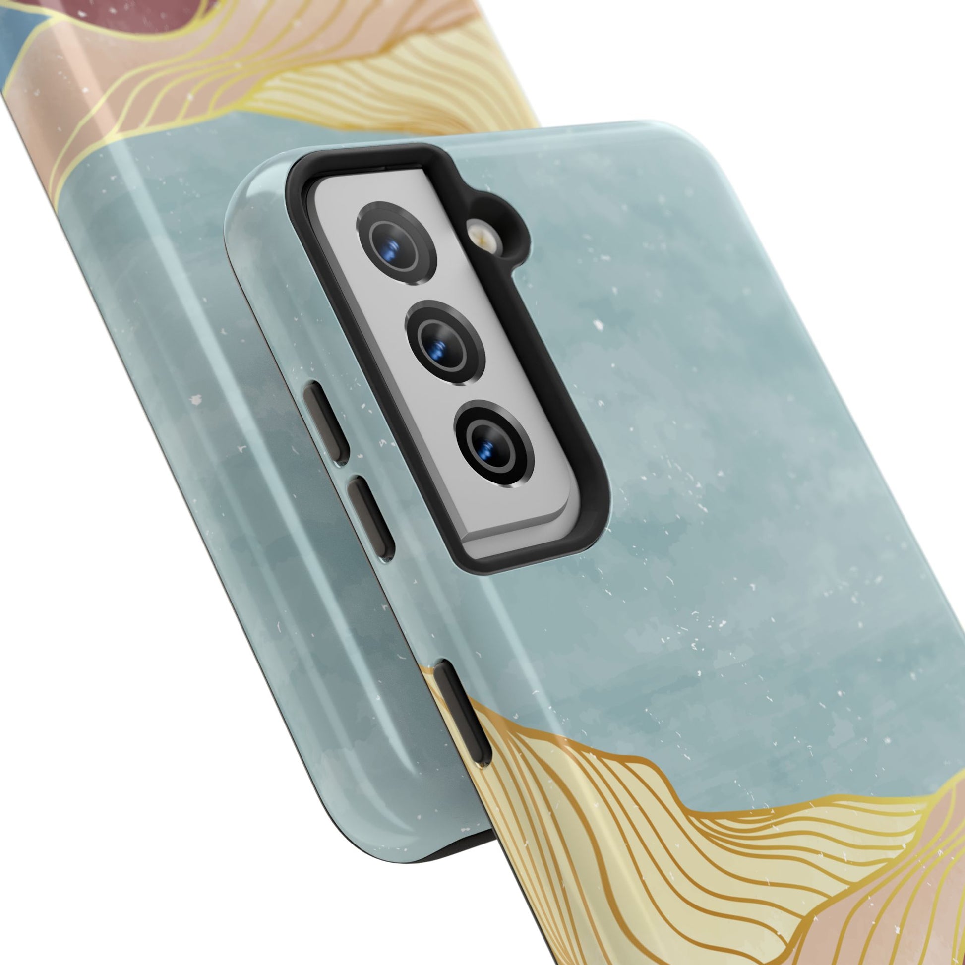 Abstract Mountain Blue Skies scene Phone Case