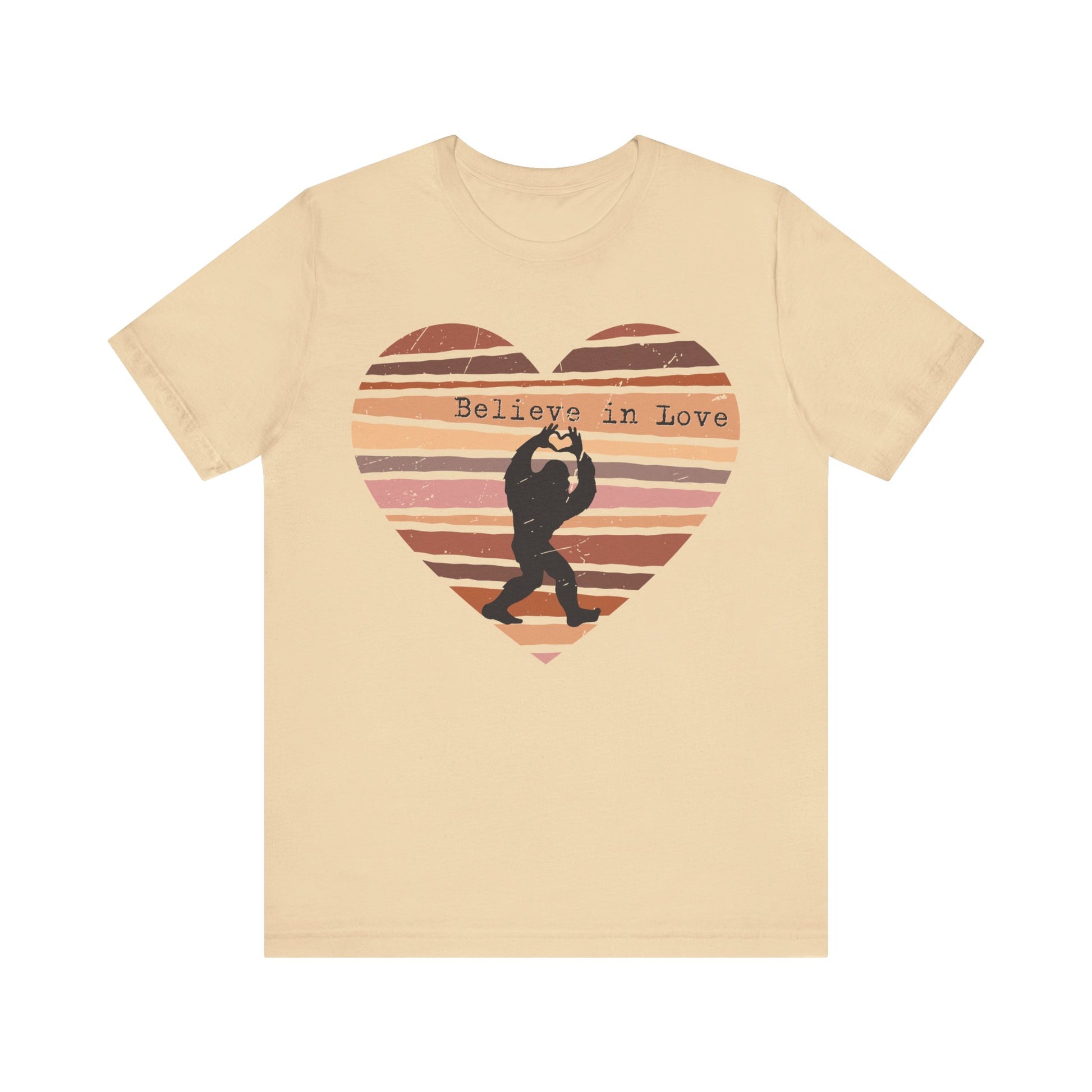 Believe in Love Bigfoot Retro Heart