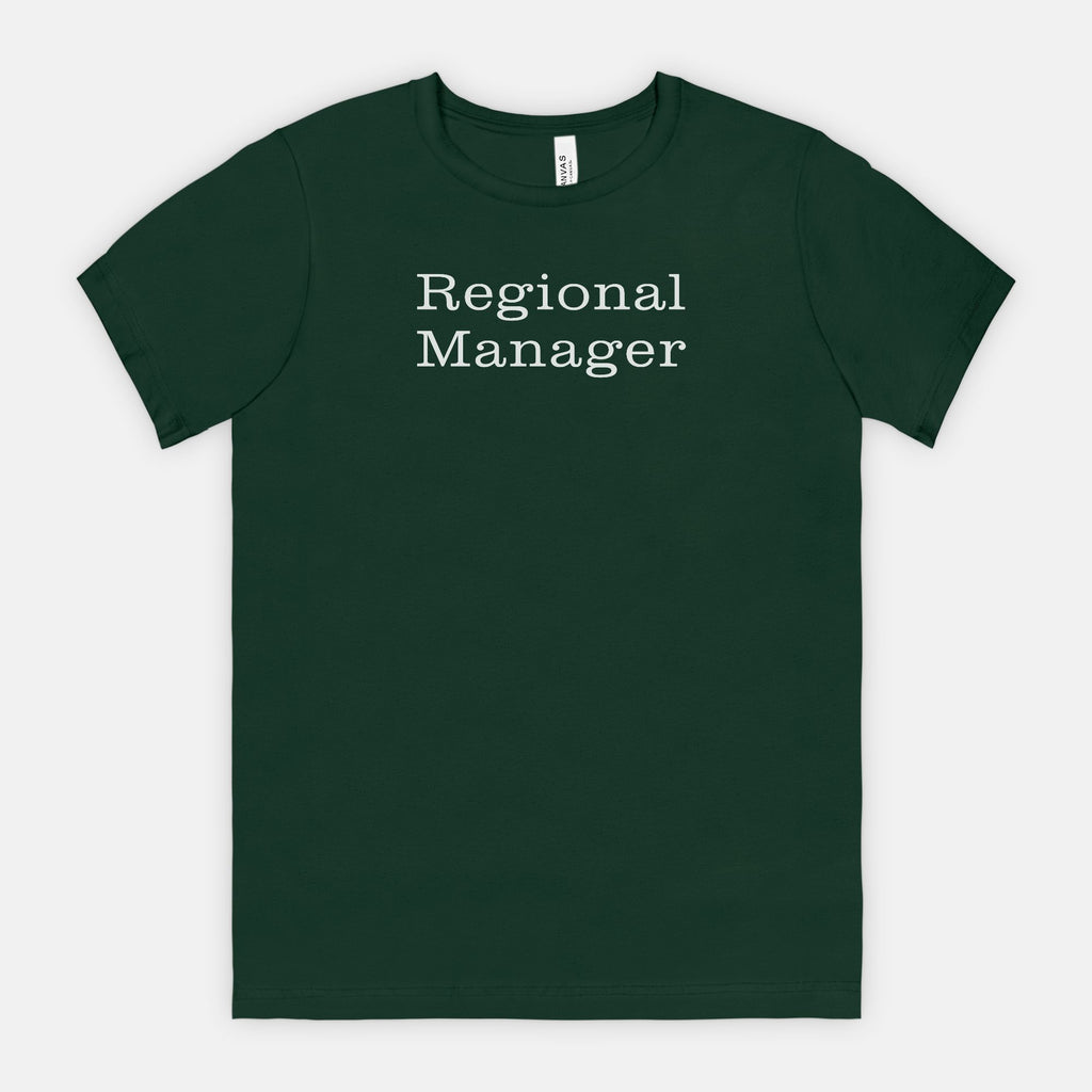 Regional Manager T-shirt - white text