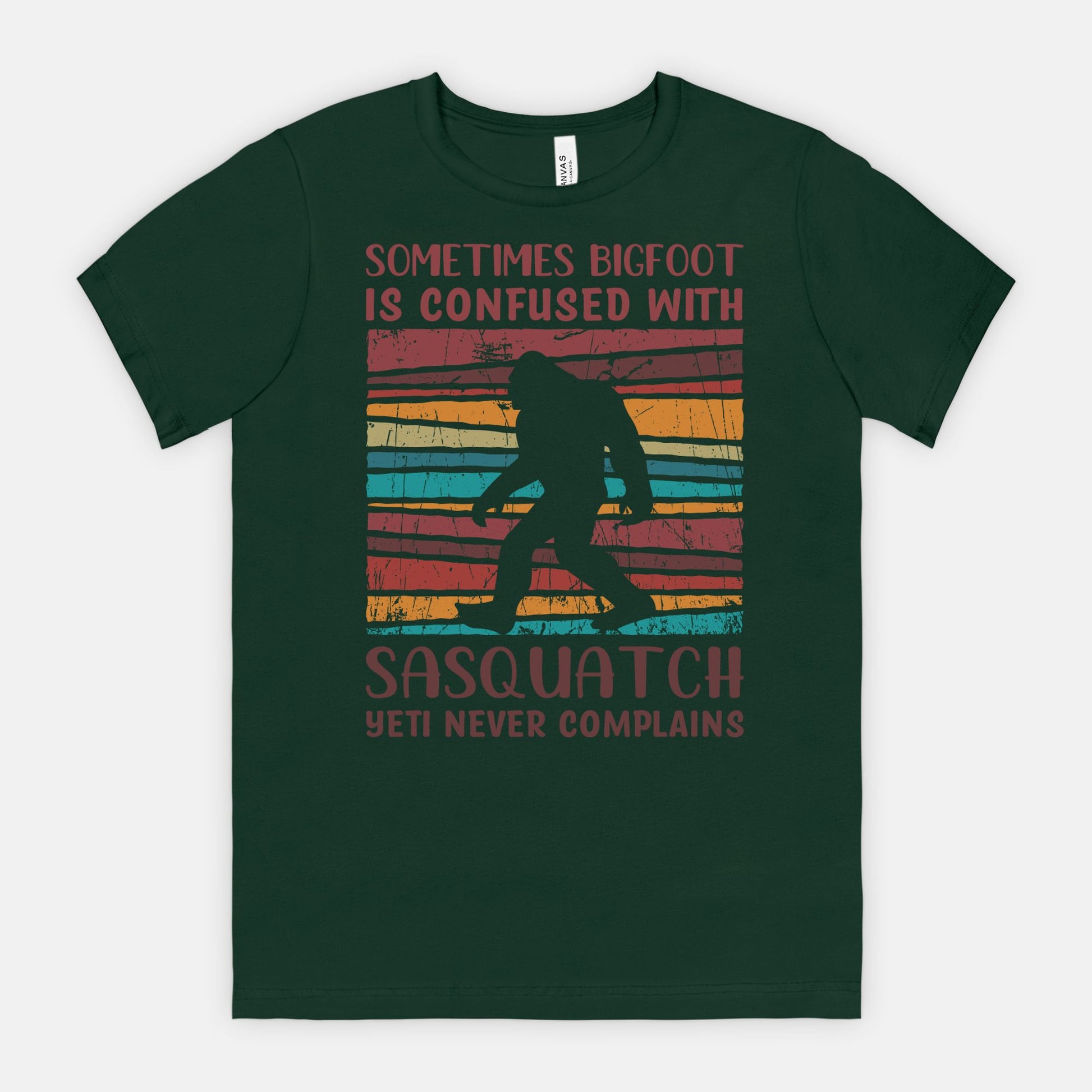 Bigfoot is sometimes confused with Sasquatch. Yeti never complains. Tee