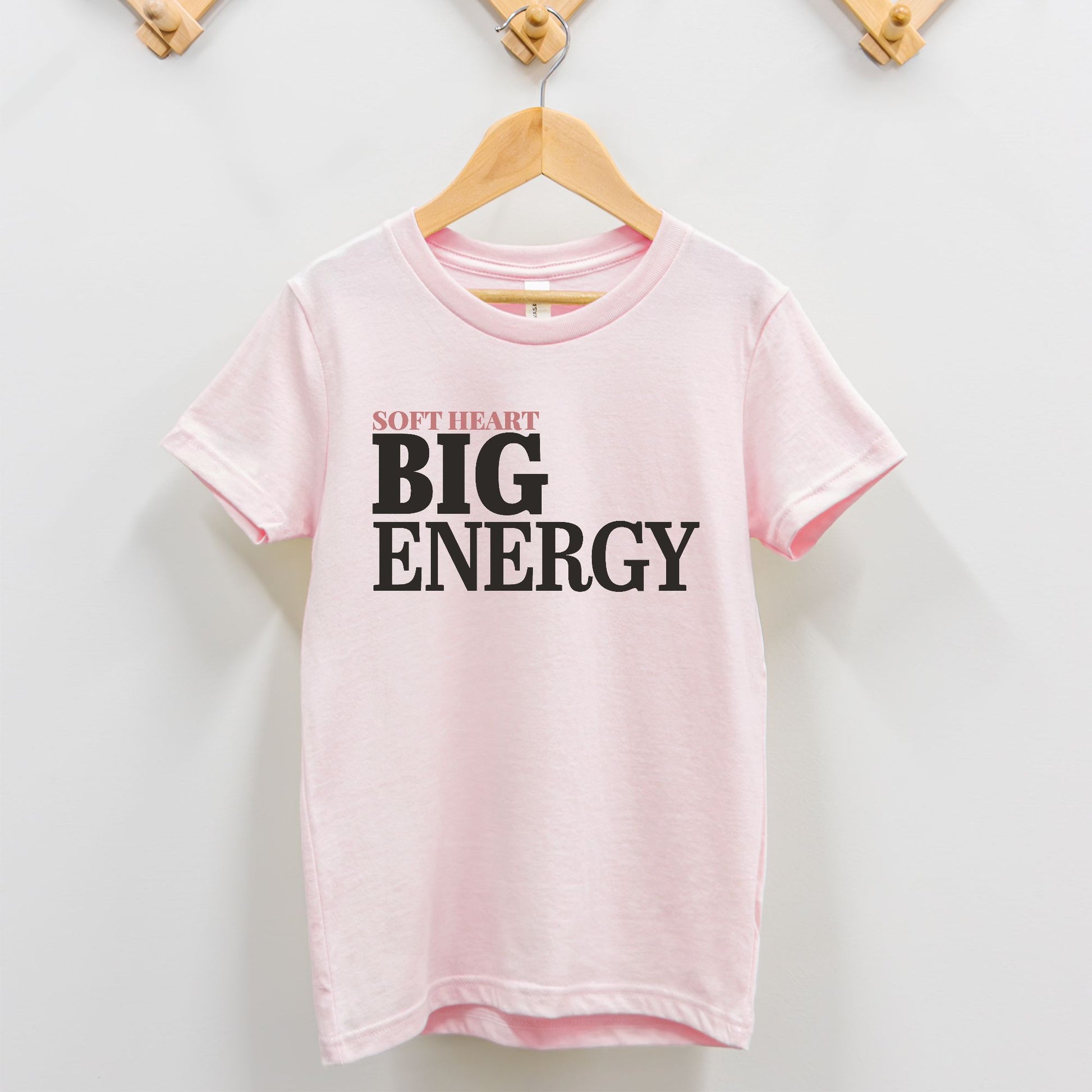 Soft Heart Big Energy Toddler Shirt Funny Graphic Tee