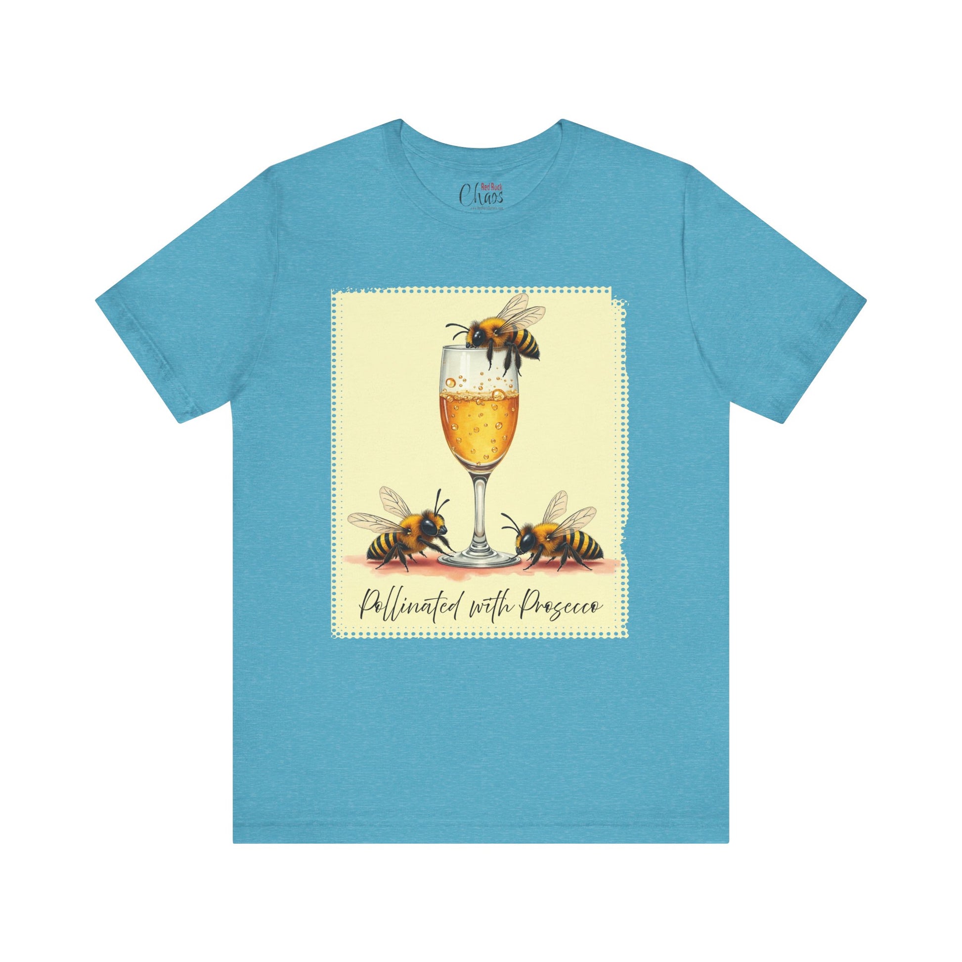 Pollinated with Prosecco – Cute Funny Bee Pun Tee
