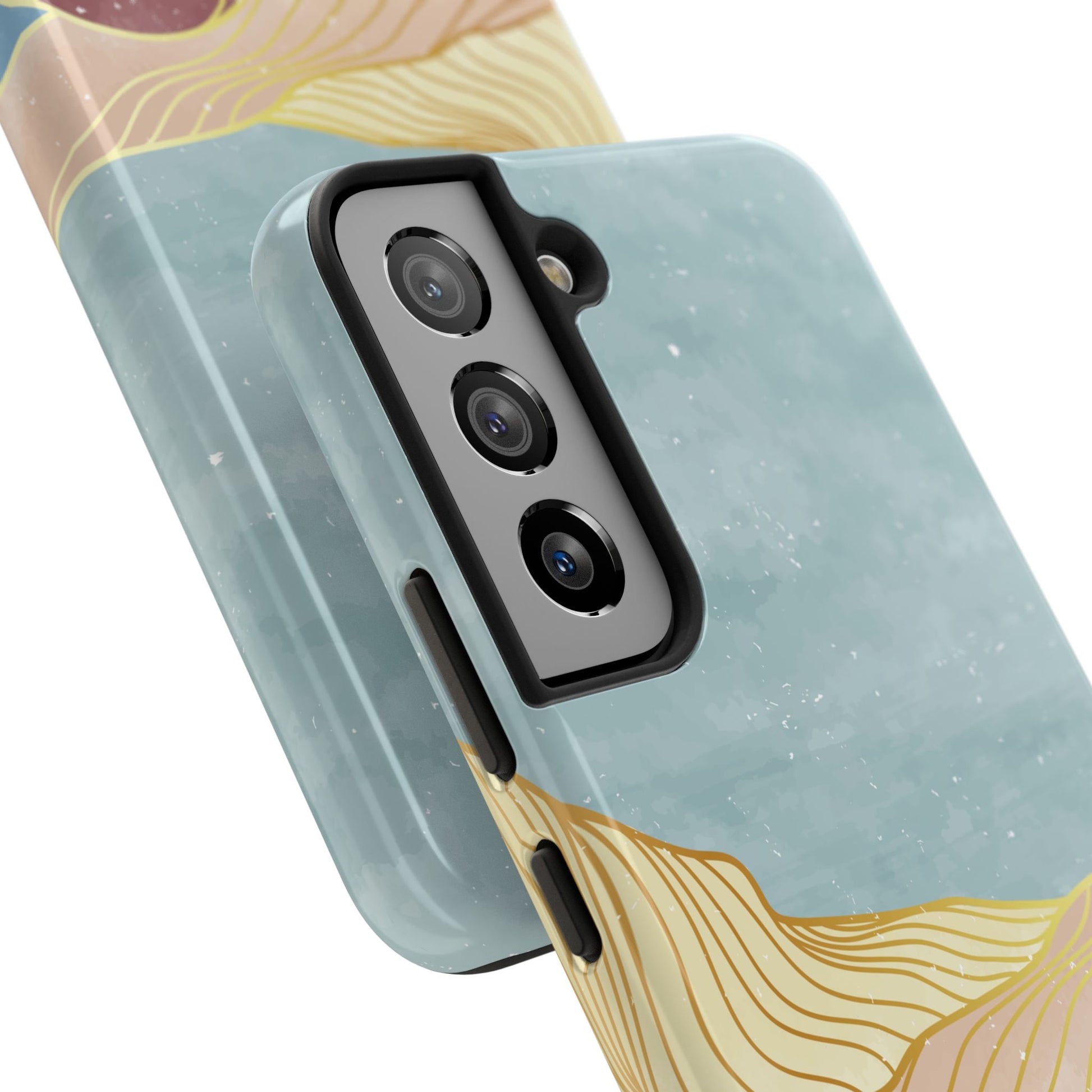 Abstract Mountain Blue Skies scene Phone Case