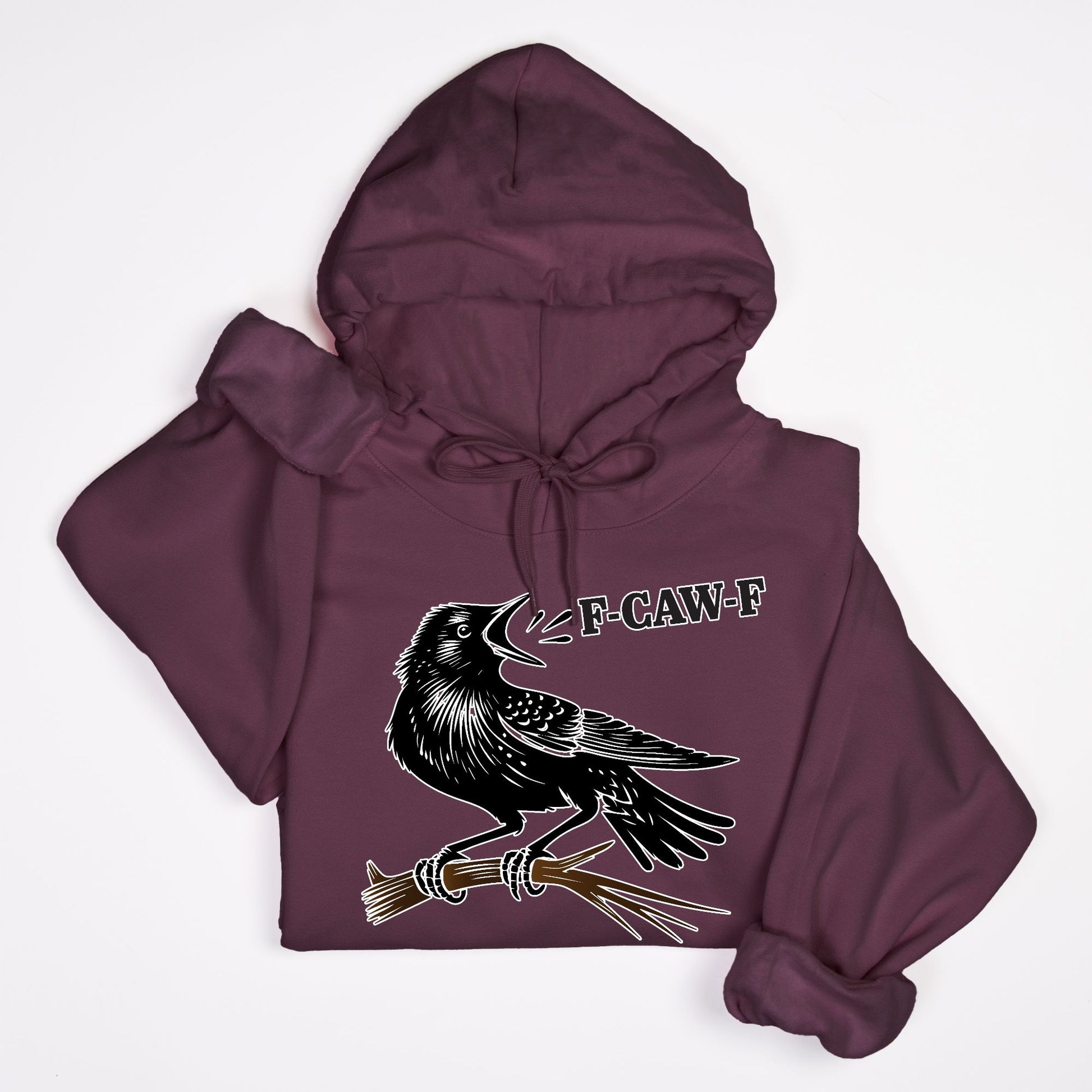 F-CAW-F Crow Hoodie – Funny Edgy Bird