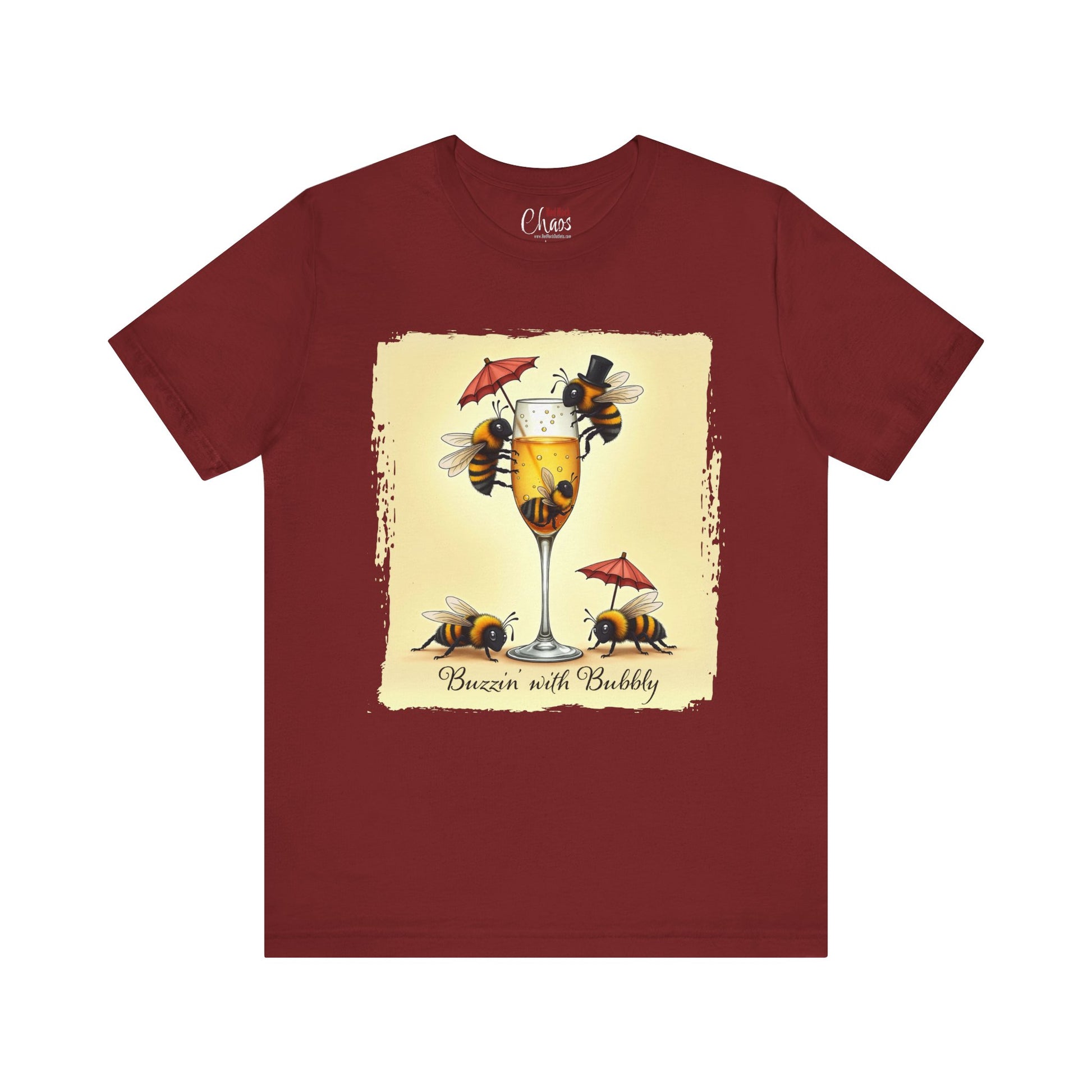 Buzzin’ with Bubbly – Funny Bee Champagne Shirt