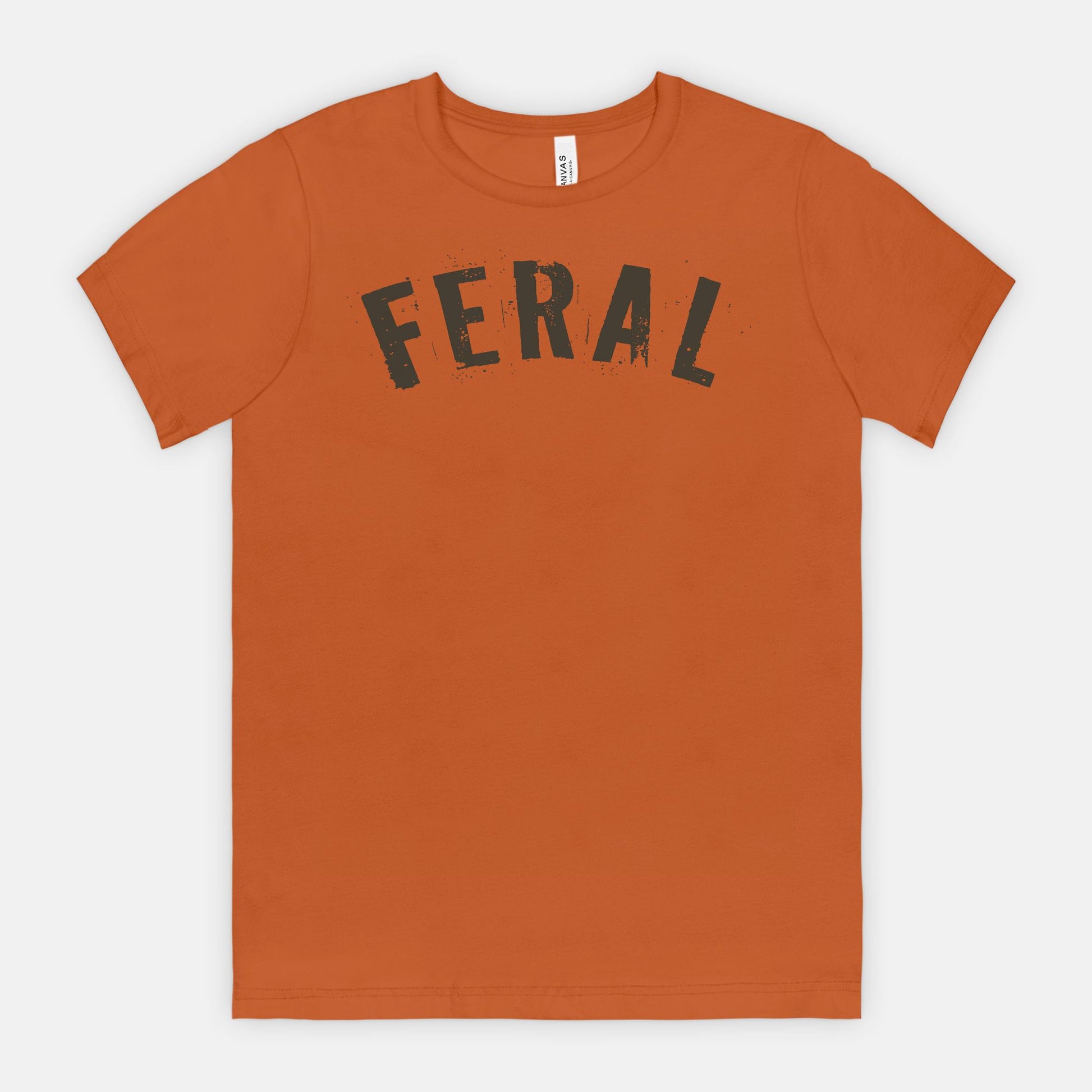 FERAL Graphic Tee – Bold Distressed Statement Adult Shirt