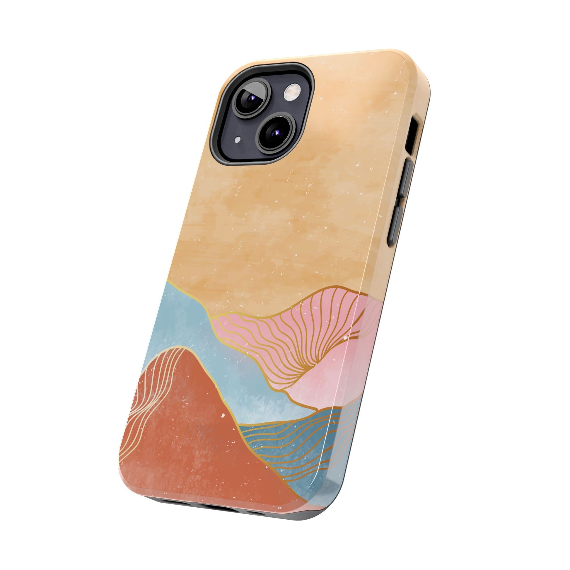 Golden Horizon Abstract Mountain Phone Case