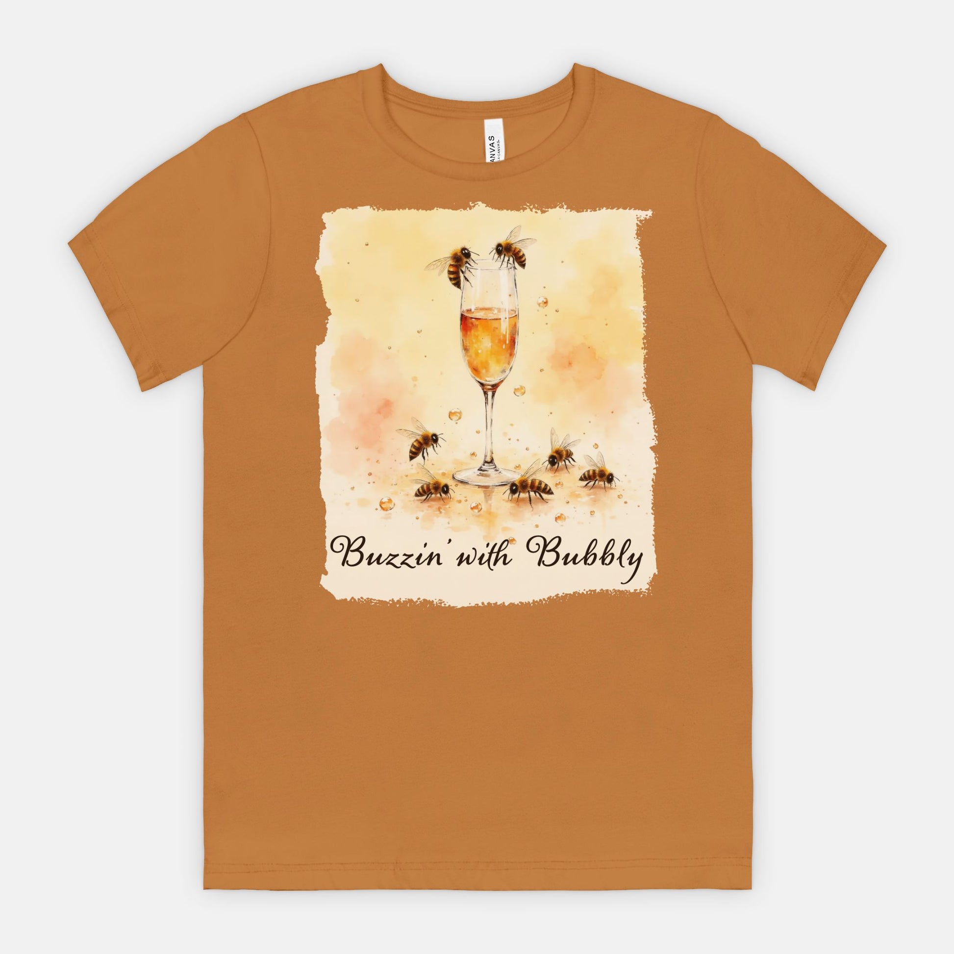 Buzzin’ with Bubbly – Funny Bee Champagne Shirt