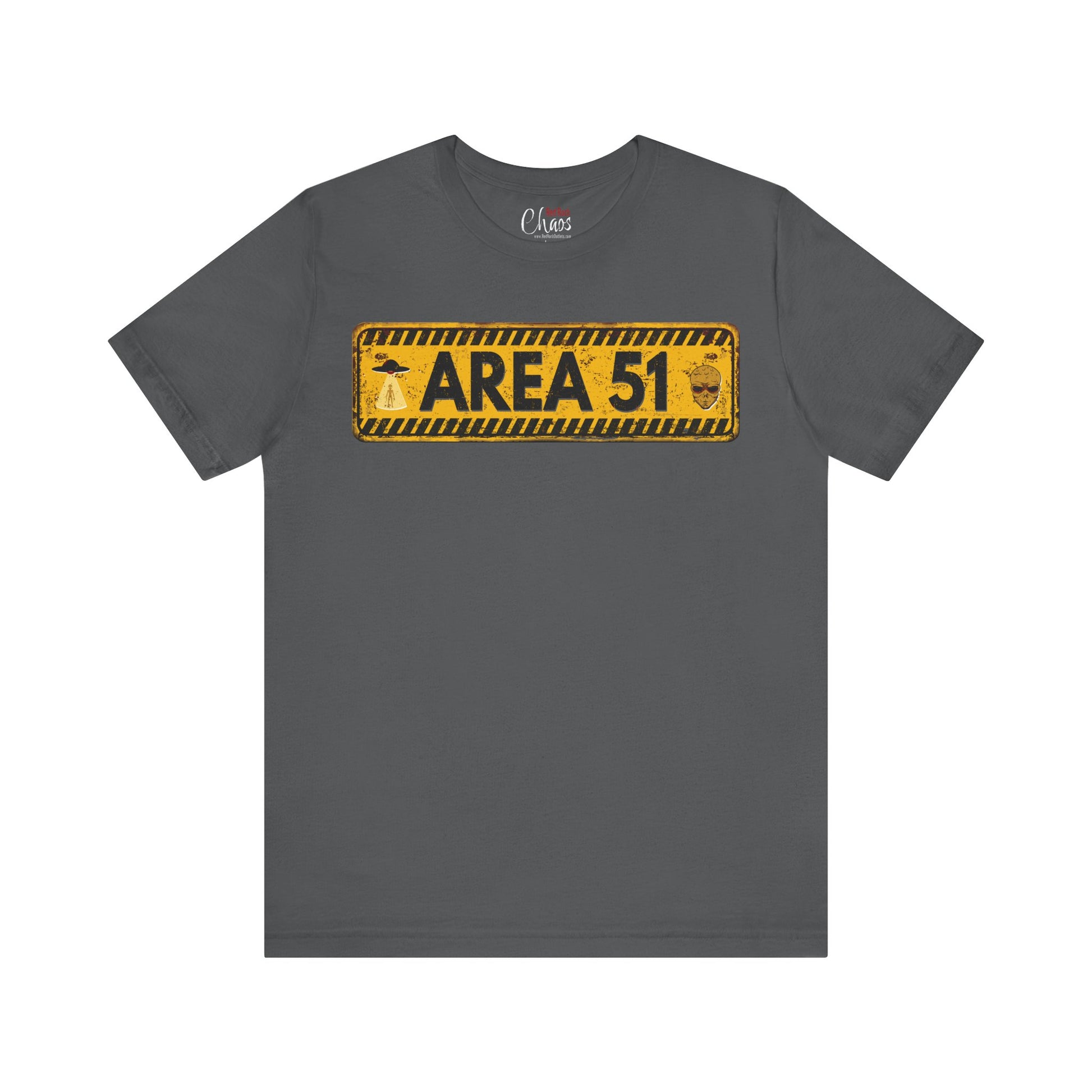 Area 51 Distressed Alien Sign Graphic Tee – Vintage Sci-Fi UFO Shirt
