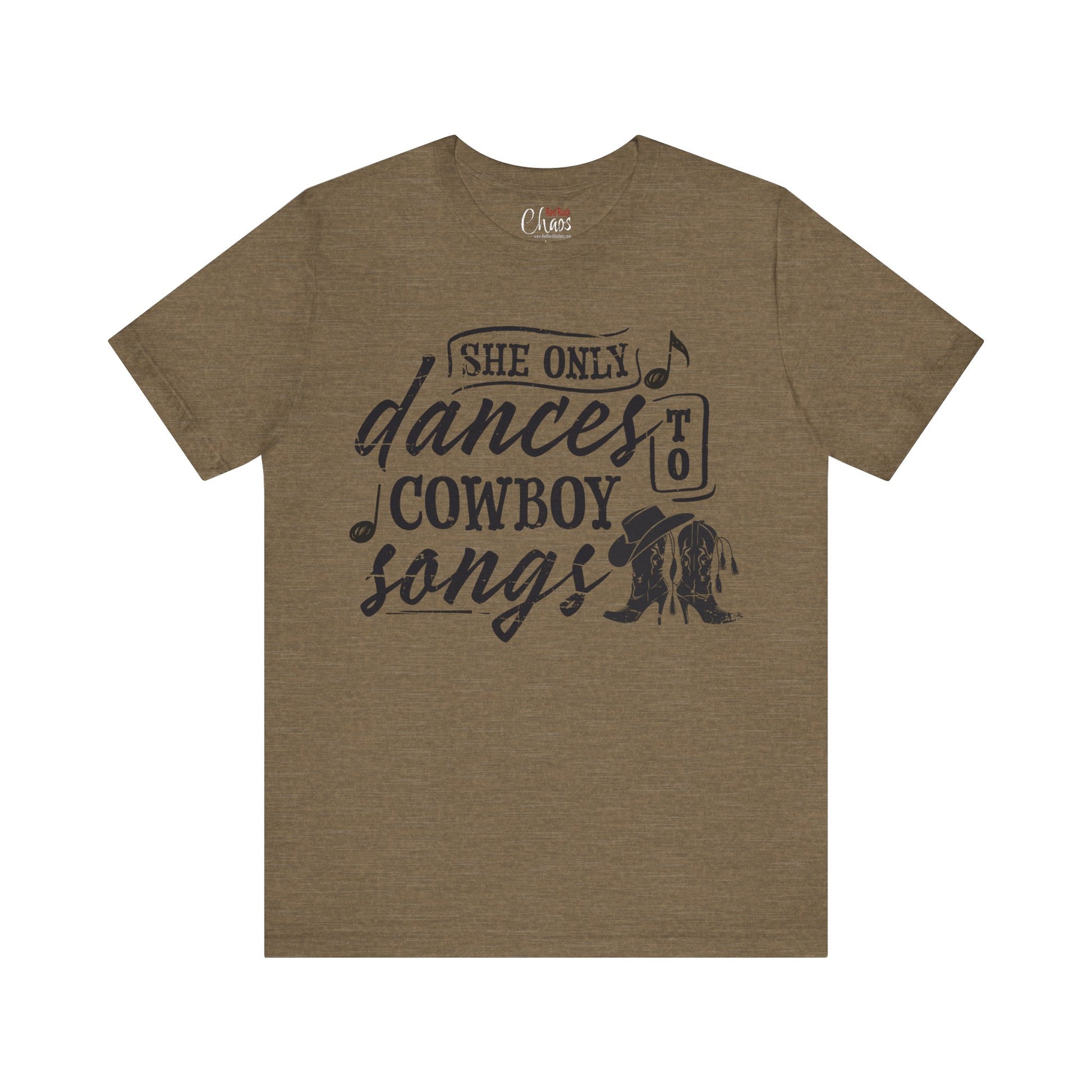 She Only Dances to Cowboy Songs – Western Graphic Tee for Country Music Lovers