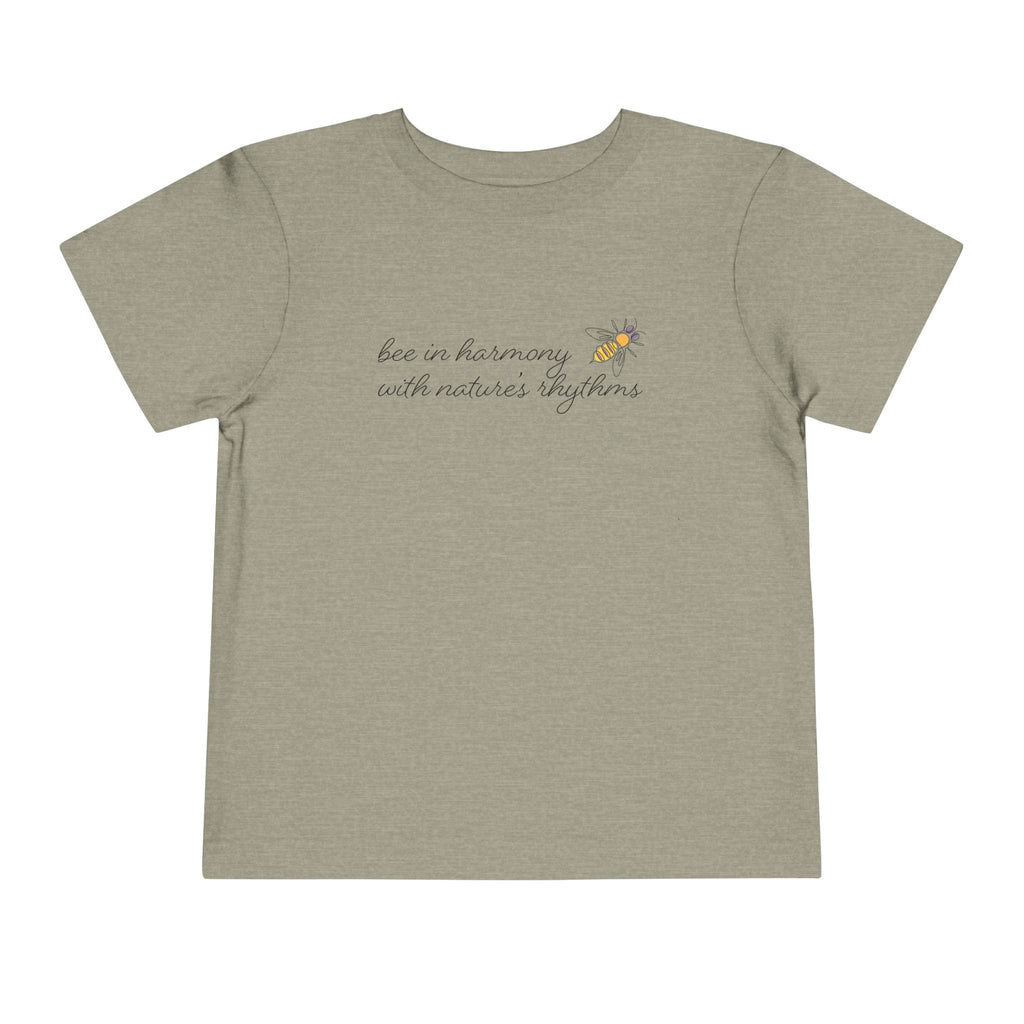 Bee in Harmony with Nature's Rhythms- Toddler Short Sleeve Tee
