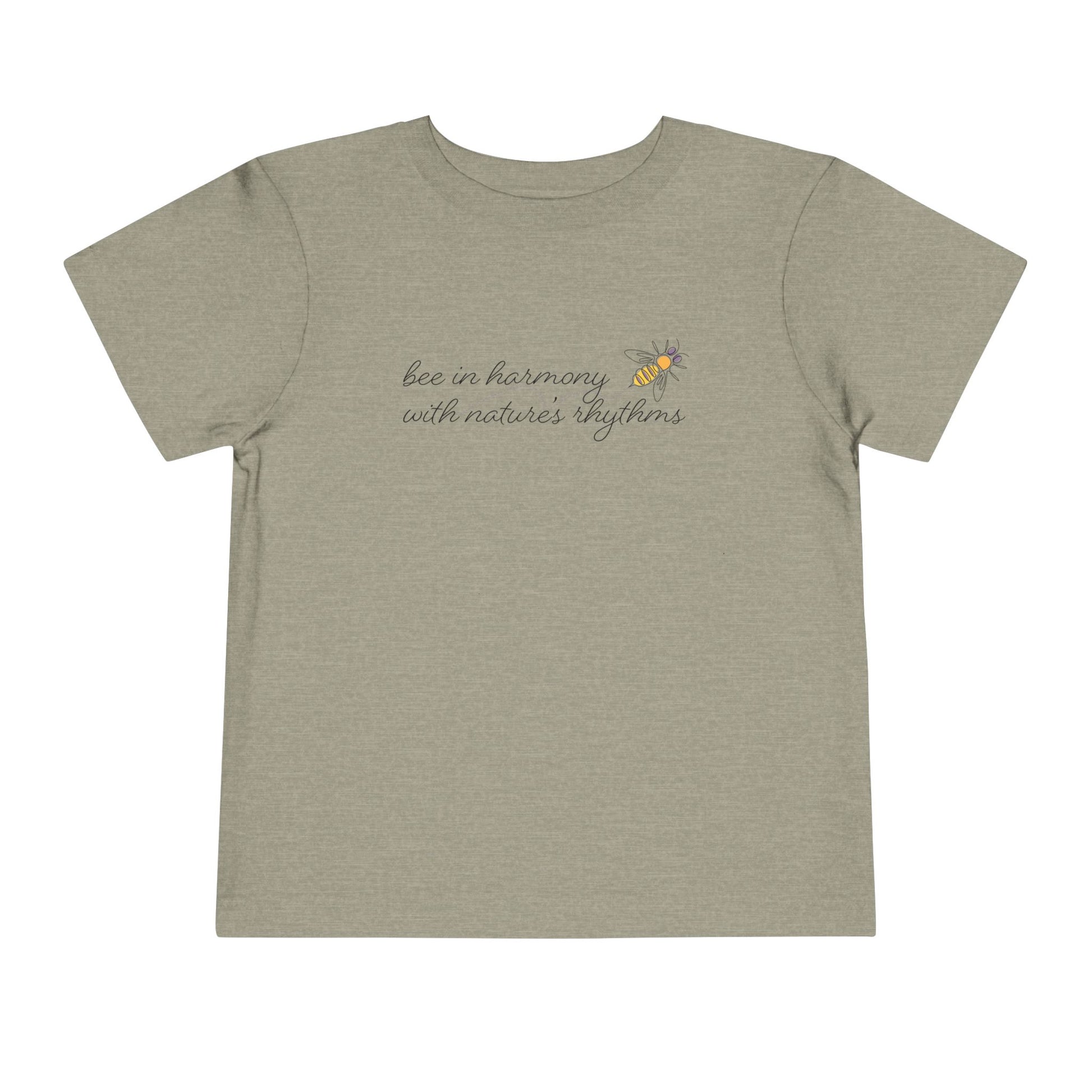 Bee in Harmony with Nature's Rhythms- Toddler Short Sleeve Tee