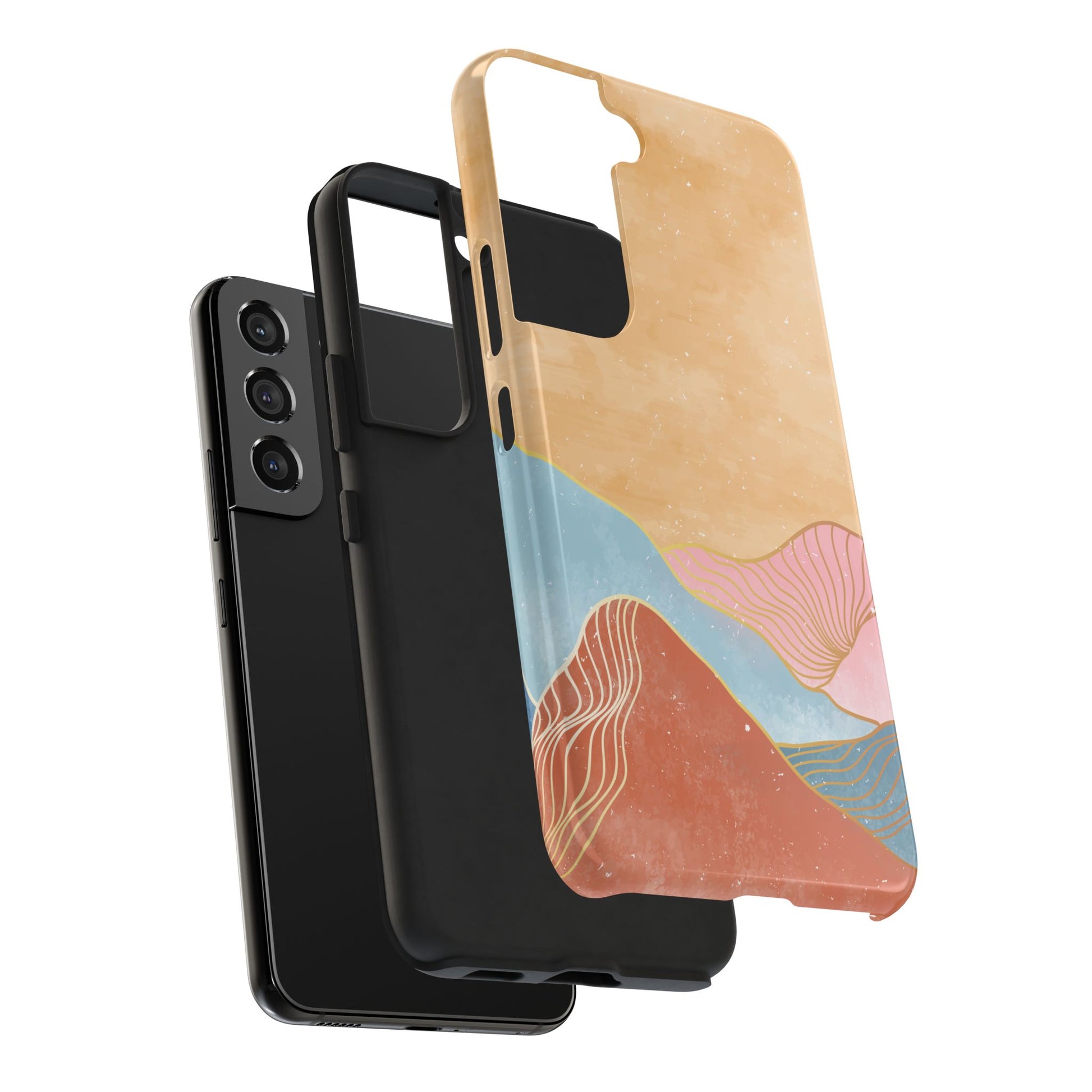 Golden Horizon Abstract Mountain Phone Case