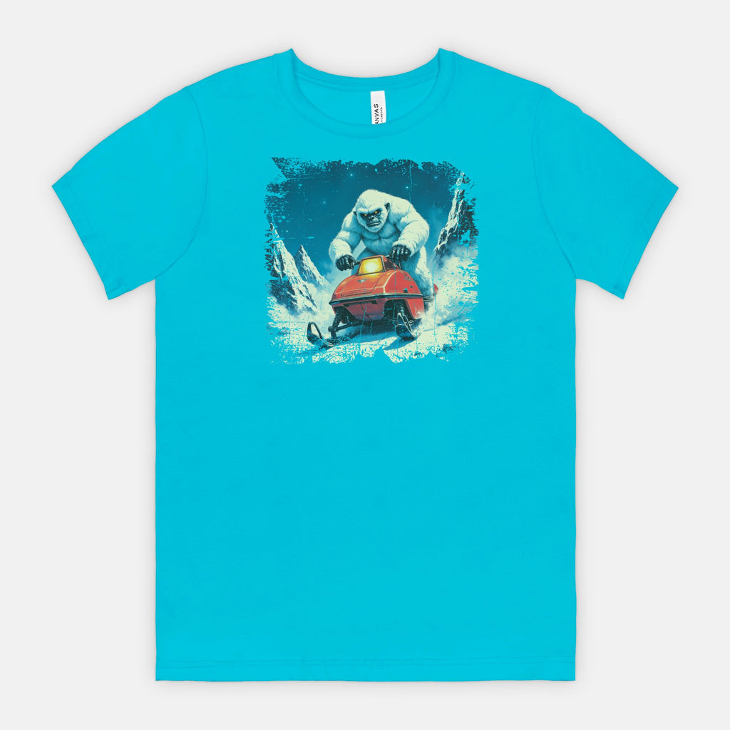Yeti on Snowmobile T-Shirt