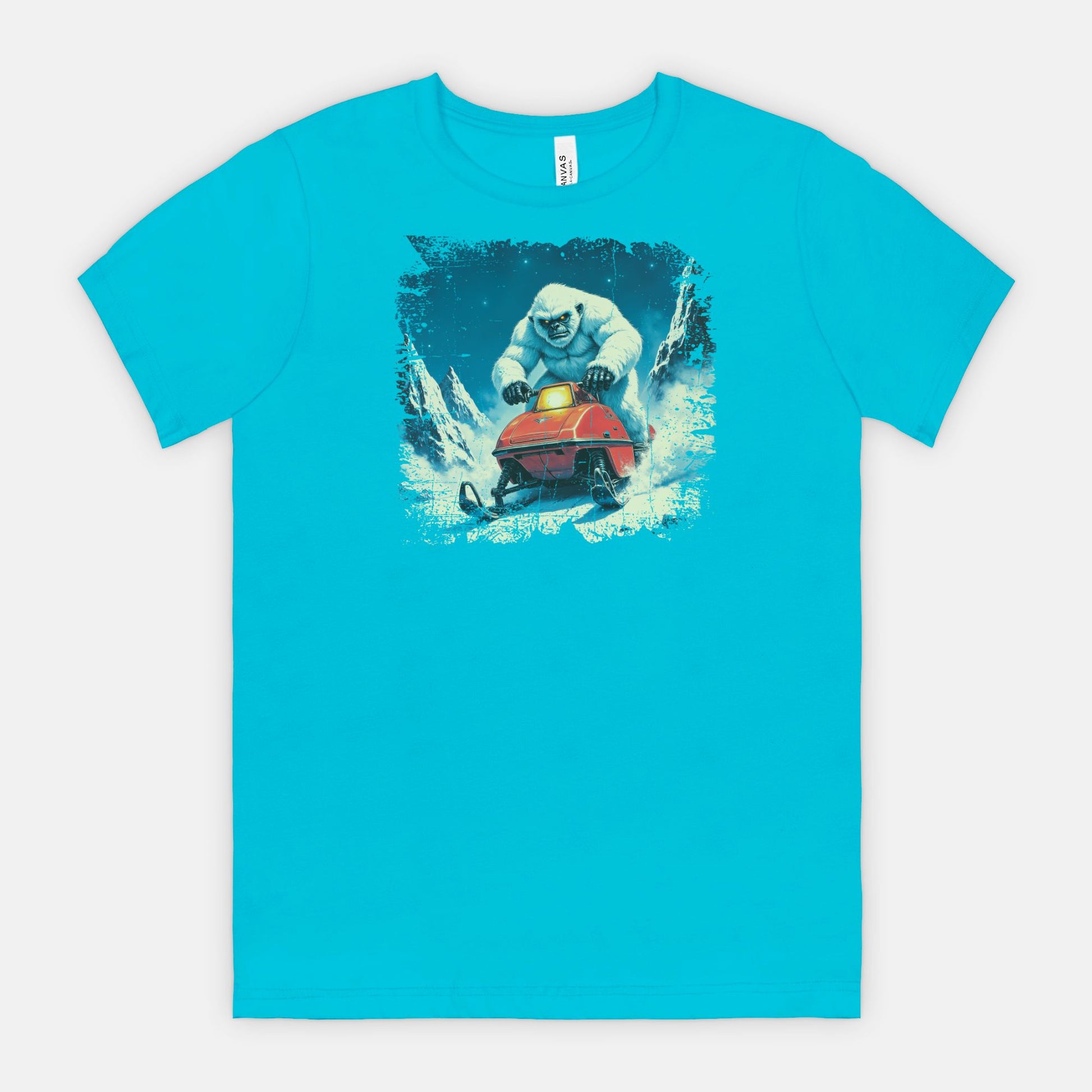 Yeti on Snowmobile T-Shirt