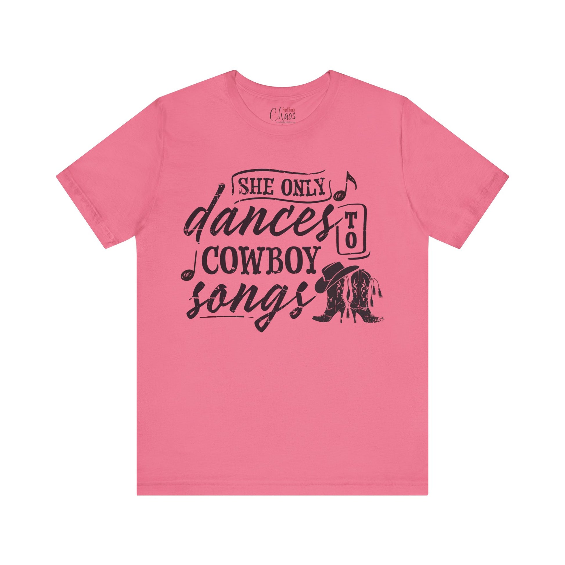 She Only Dances to Cowboy Songs – Western Graphic Tee for Country Music Lovers