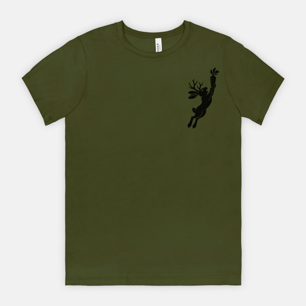 Jackalope and Carrot Small Chest Graphic T-Shirt
