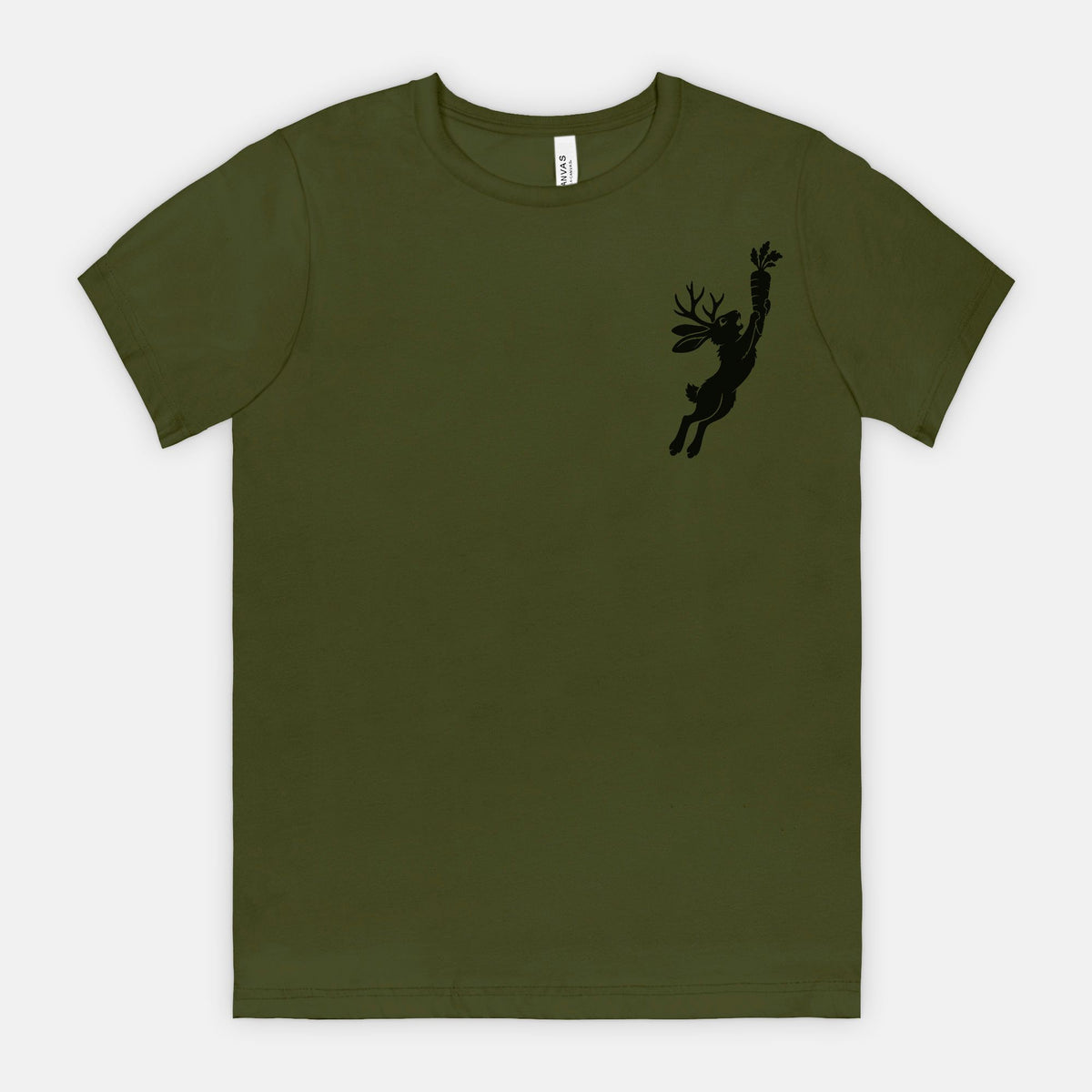 Jackalope and Carrot Small Chest Graphic T-Shirt