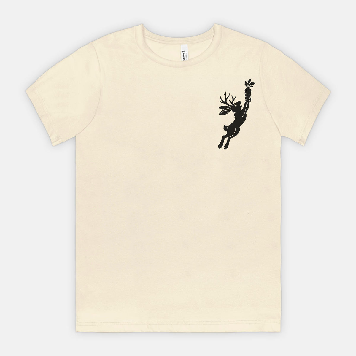 Jackalope and Carrot Small Chest Graphic T-Shirt