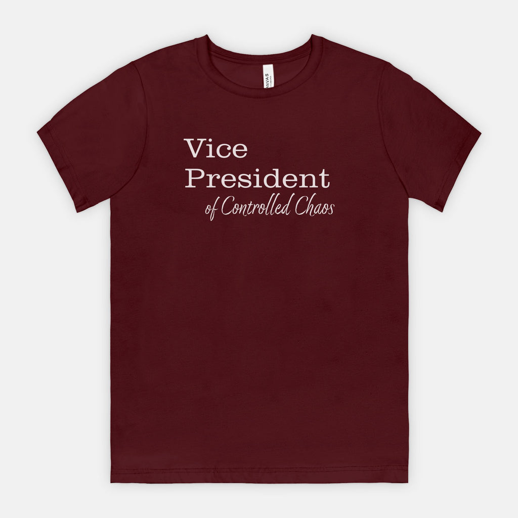 VP of Controlled Chaos Tee - White Text