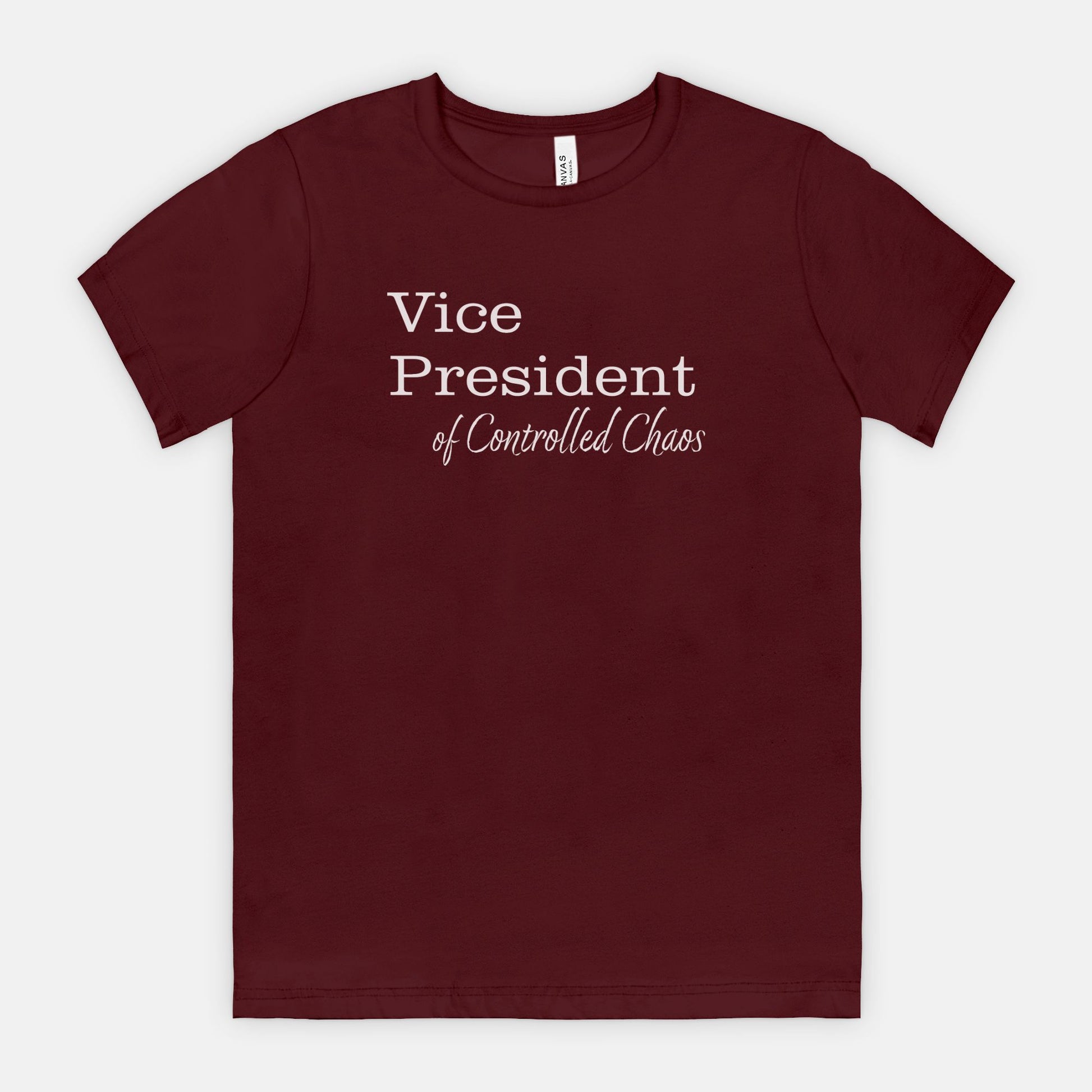 VP of Controlled Chaos Tee - White Text