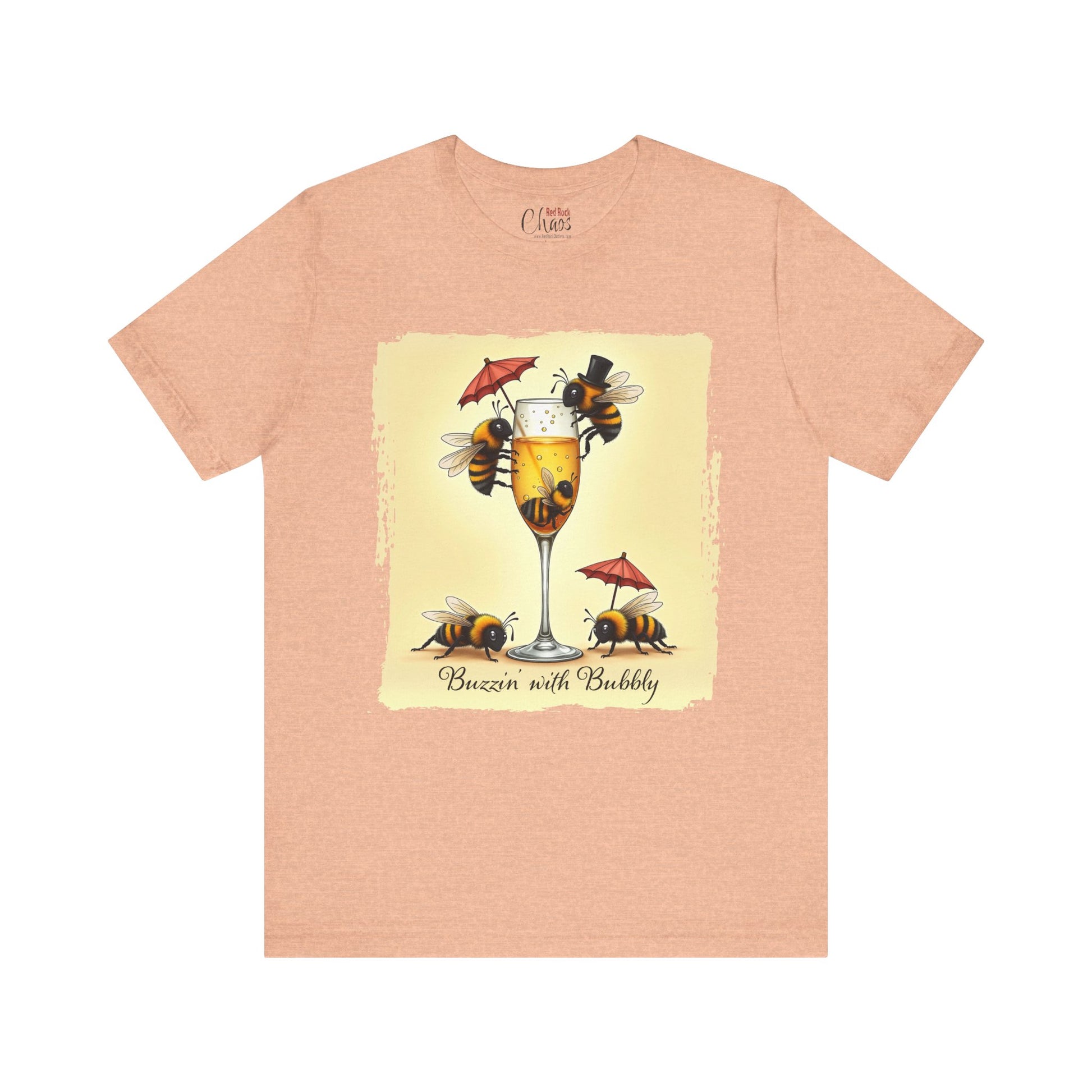 Buzzin’ with Bubbly – Funny Bee Champagne Shirt
