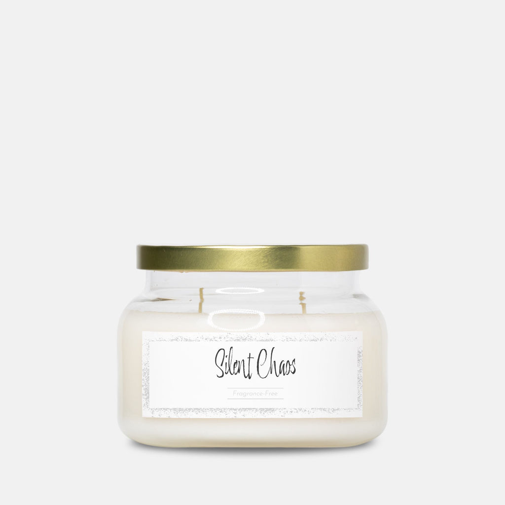 Silent Chaos – Fragrance-Free Soy Candle (12oz)
