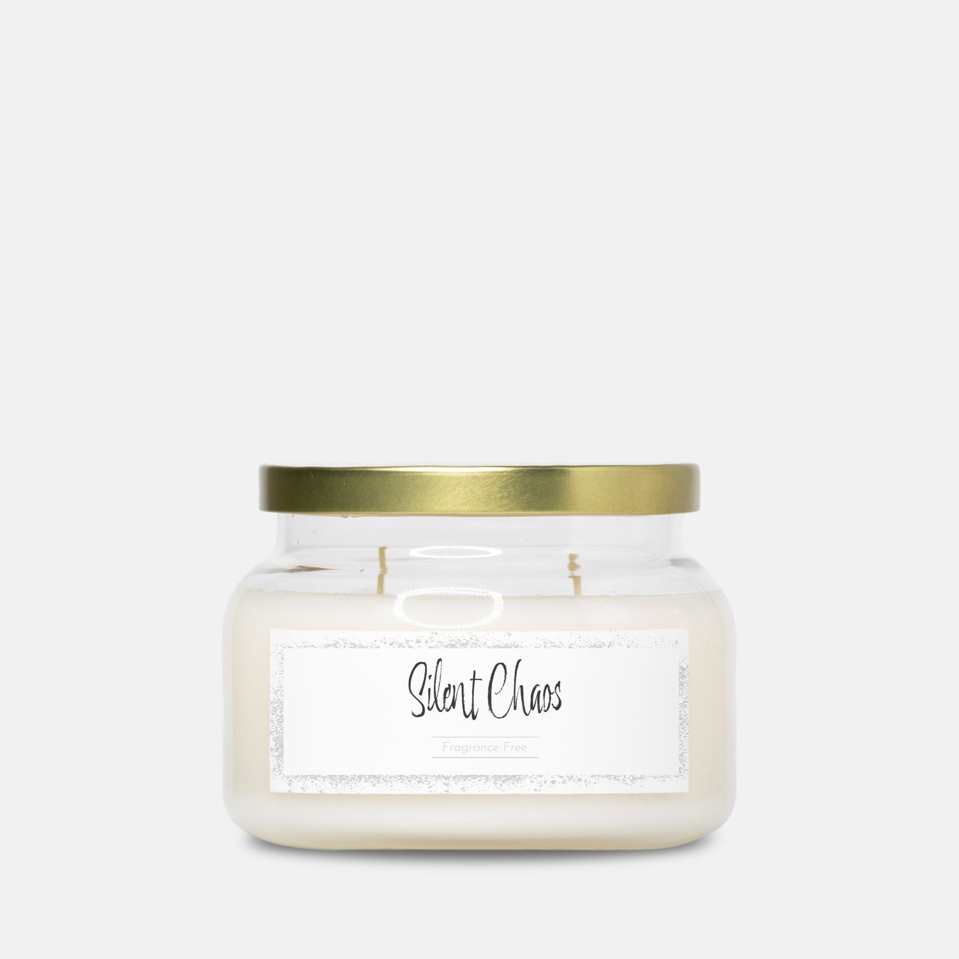 Silent Chaos – Fragrance-Free Soy Candle (12oz)