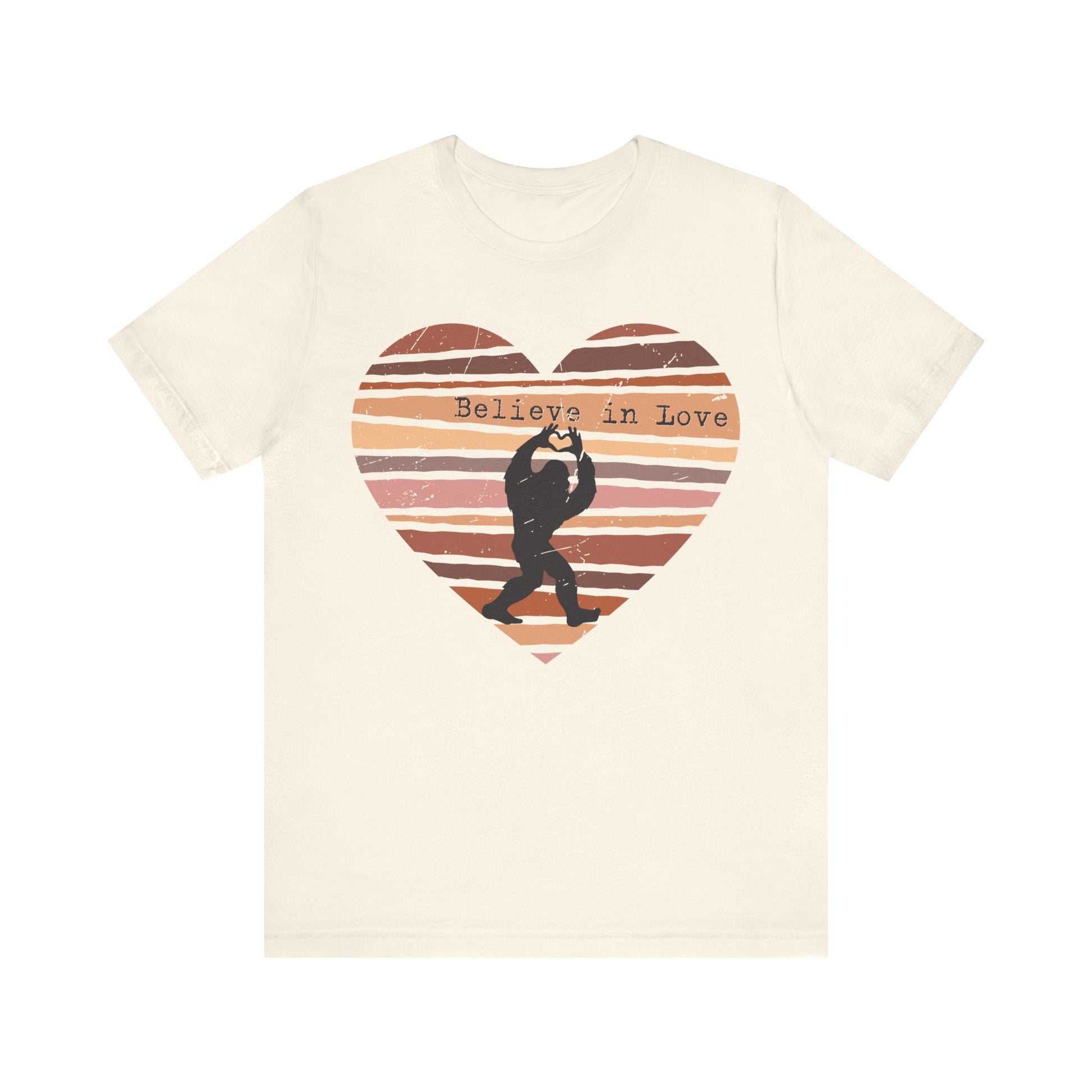 Believe in Love Bigfoot Retro Heart
