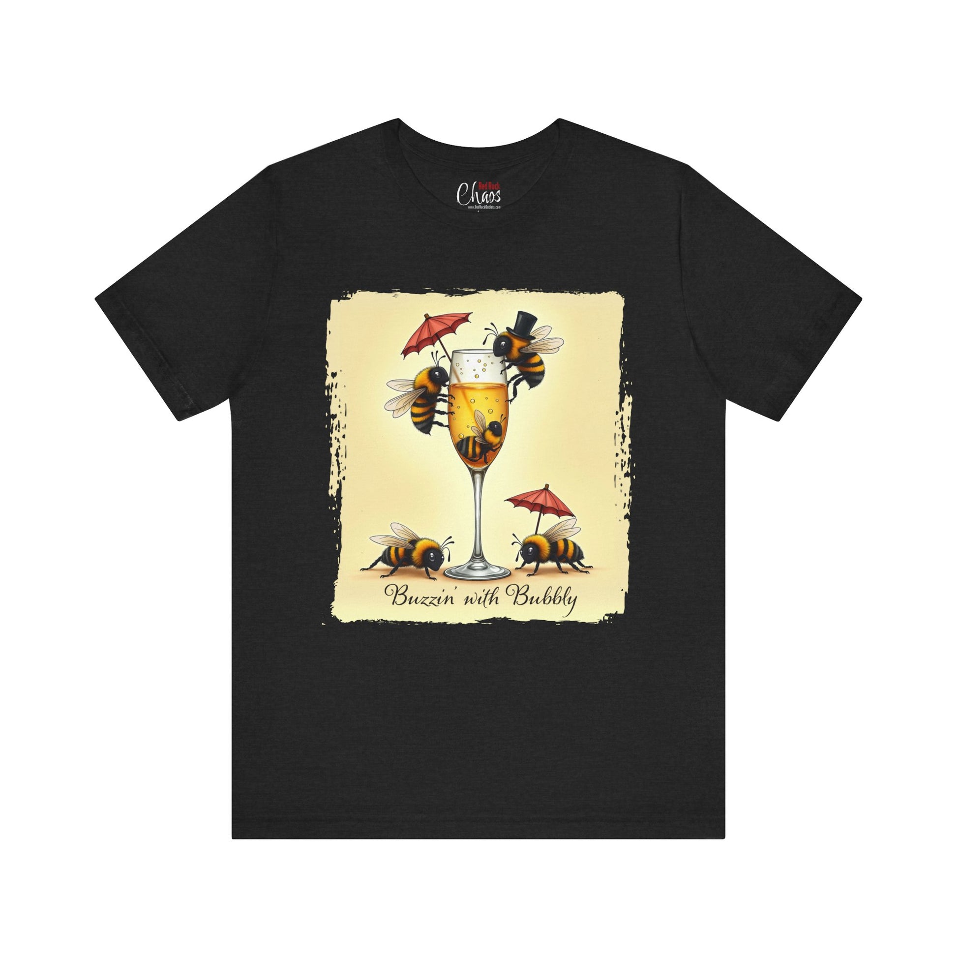Buzzin’ with Bubbly – Funny Bee Champagne Shirt