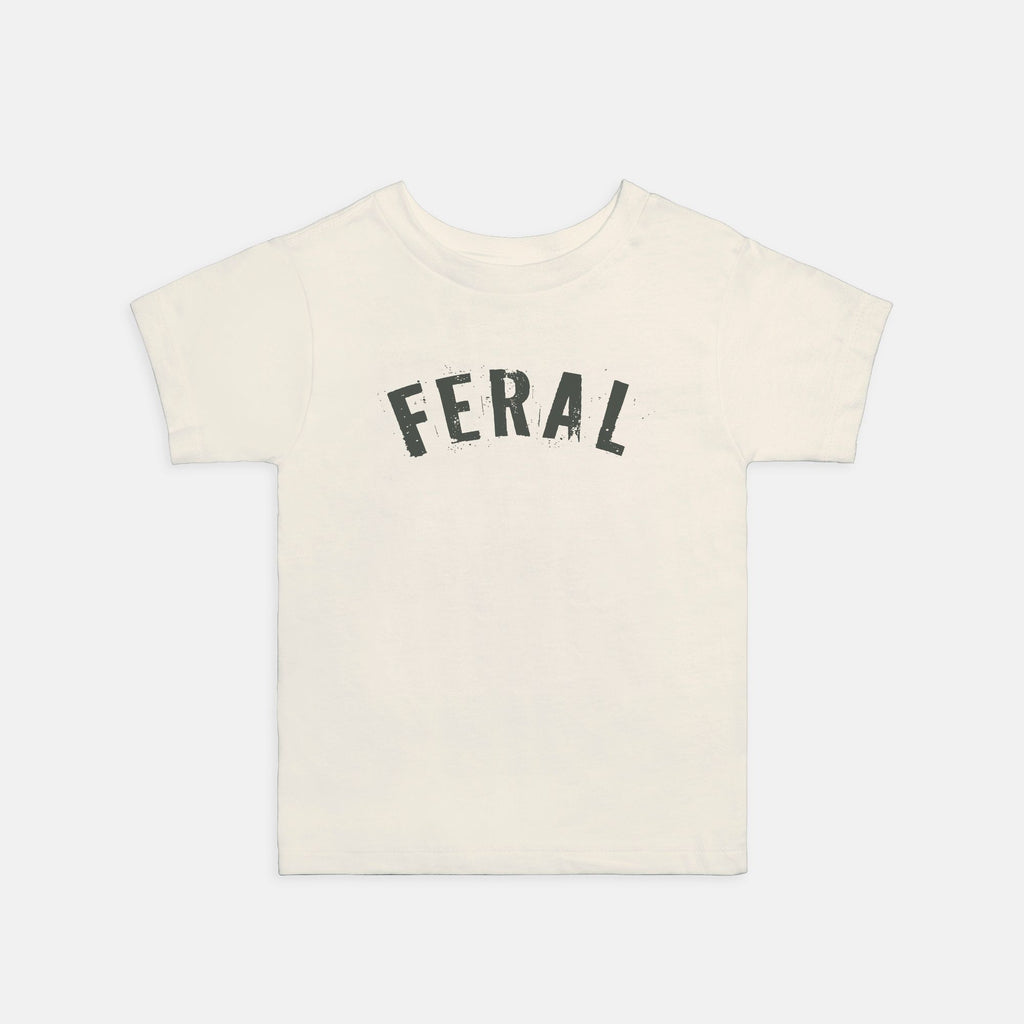 FERAL Toddler Tee – Wild and Playful Distressed Graphic Shirt