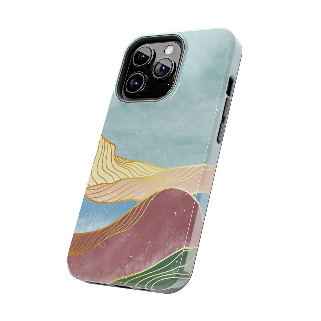 Abstract Mountain Blue Skies scene Phone Case