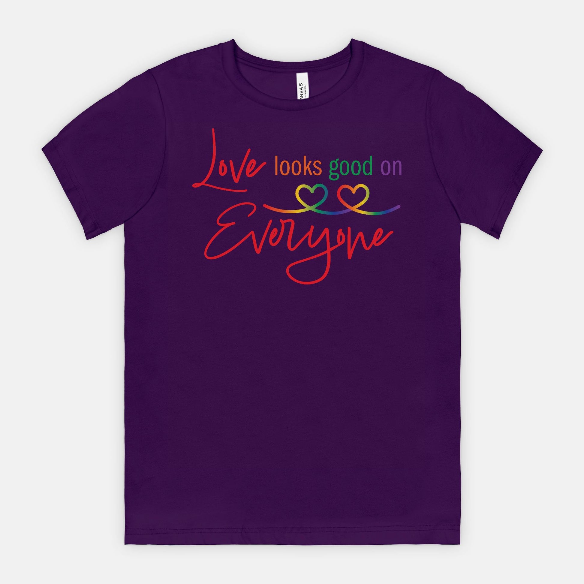 Love Looks Good on Everyone Pride T-Shirt – Rainbow Equality Tee