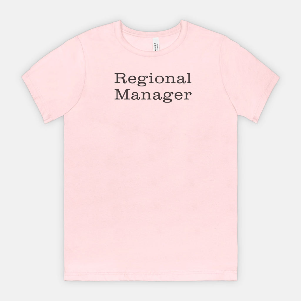 Regional Manager Tee - Black text