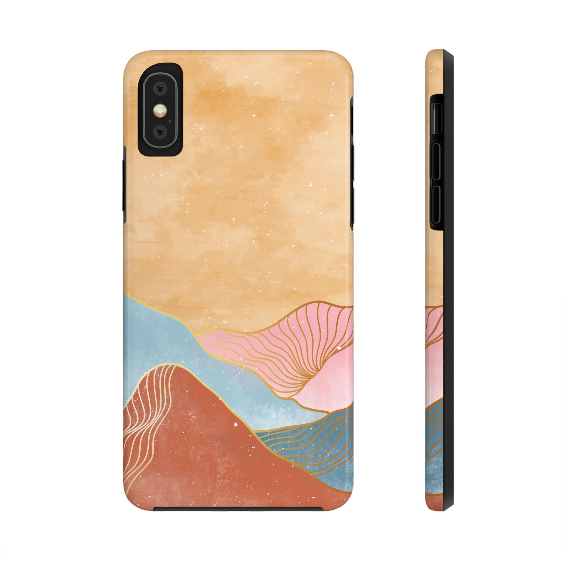 Golden Horizon Abstract Mountain Phone Case