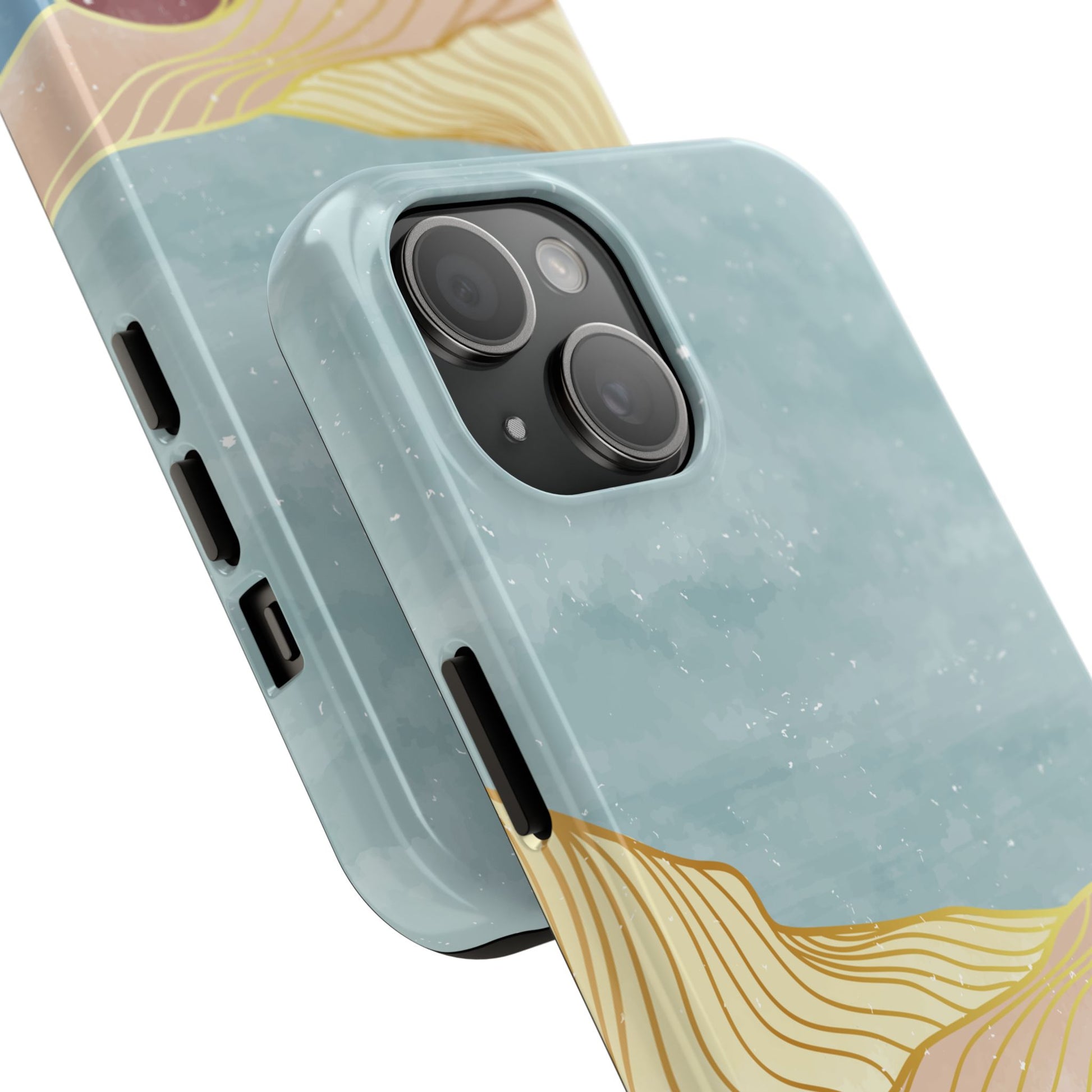 Abstract Mountain Blue Skies scene Phone Case
