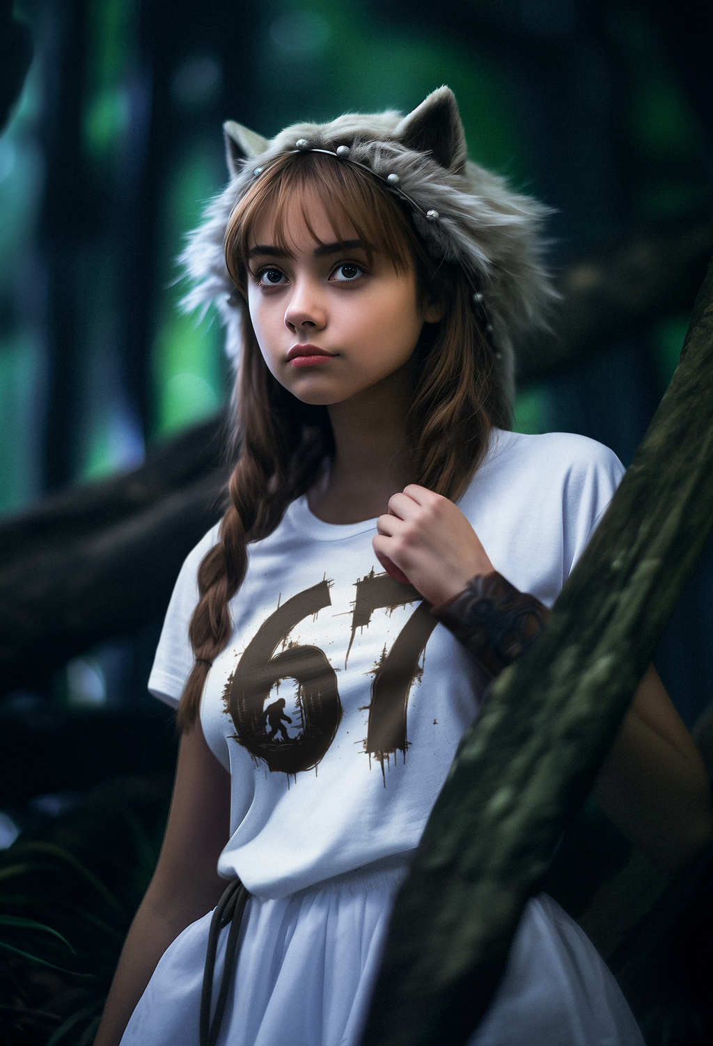 67 Bigfoot Sepia Youth Graphic T-Shirt