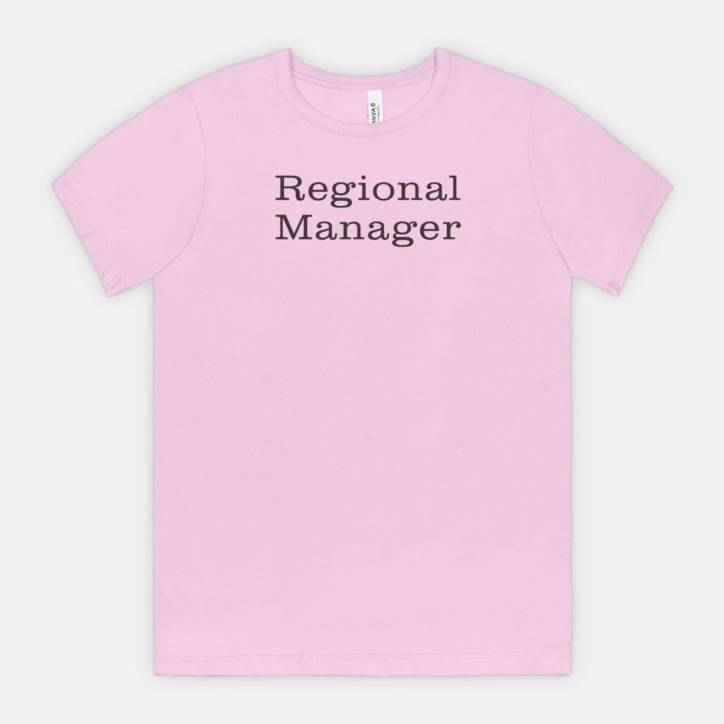 Regional Manager Tee - Black text