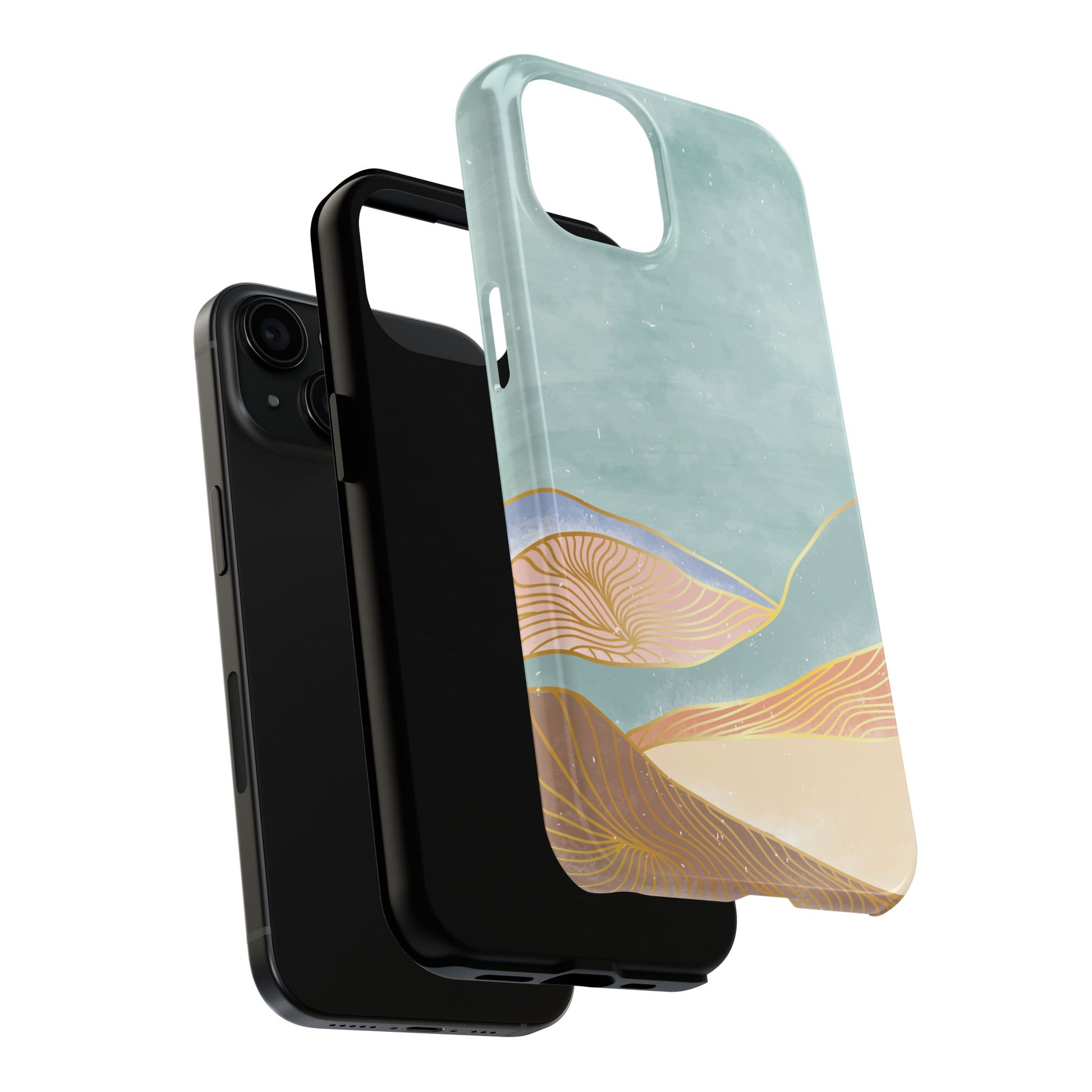 Soft Mist Abstract Mountain Cell Phone Case