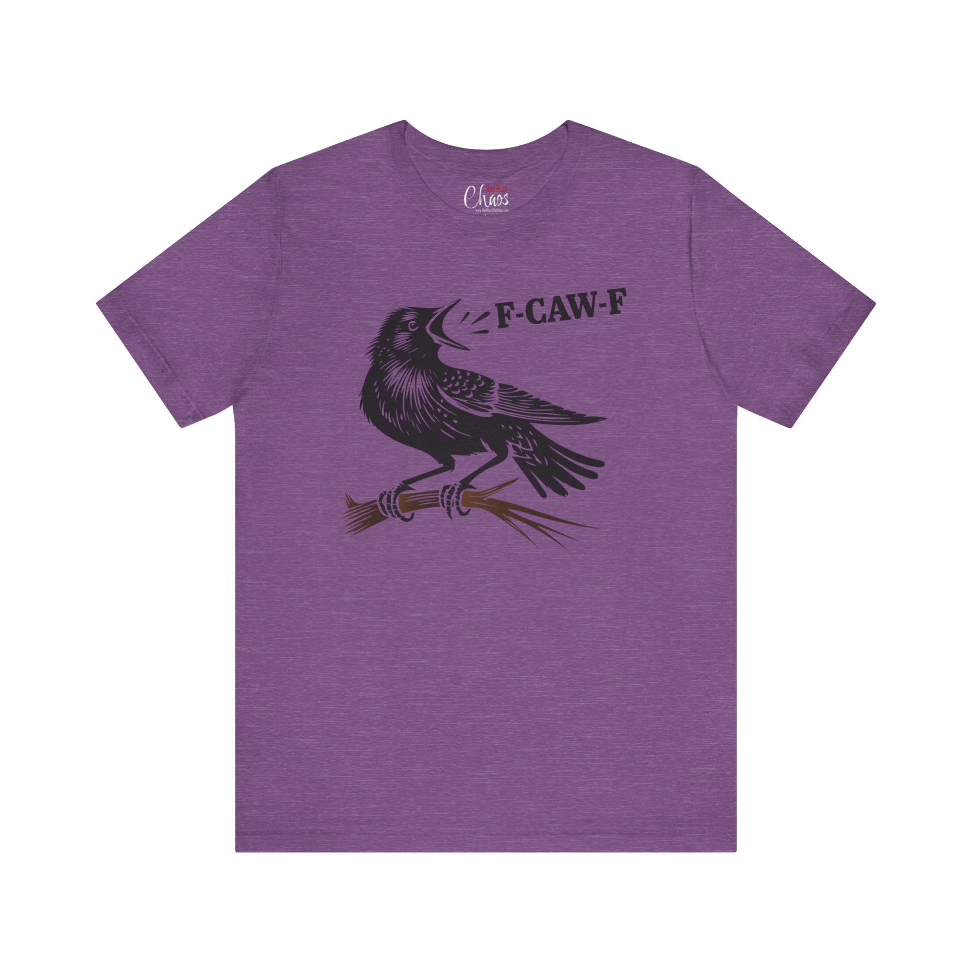 F-CAW-F Crow on Branch Funny Edgy Bird Shirt