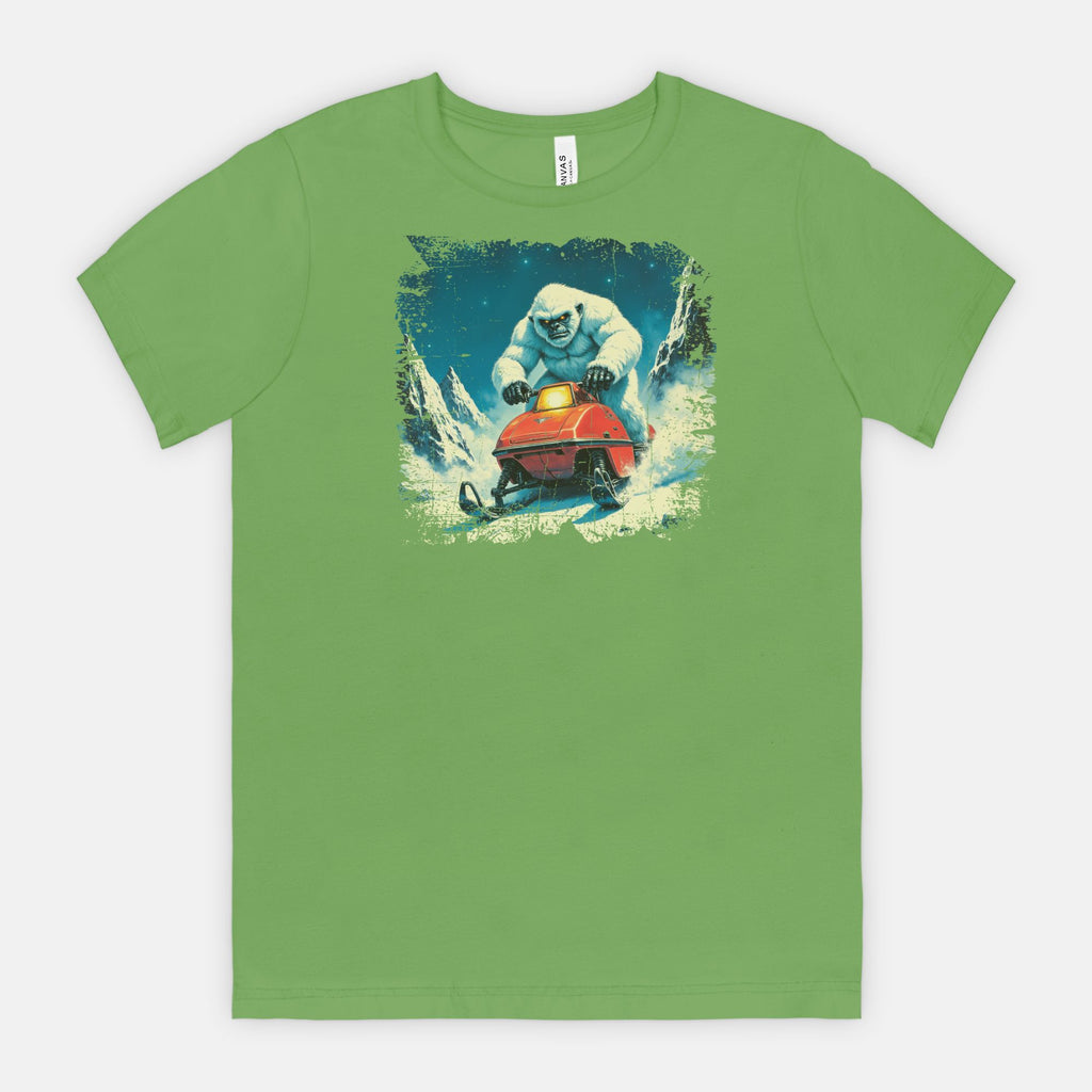 Yeti on Snowmobile T-Shirt