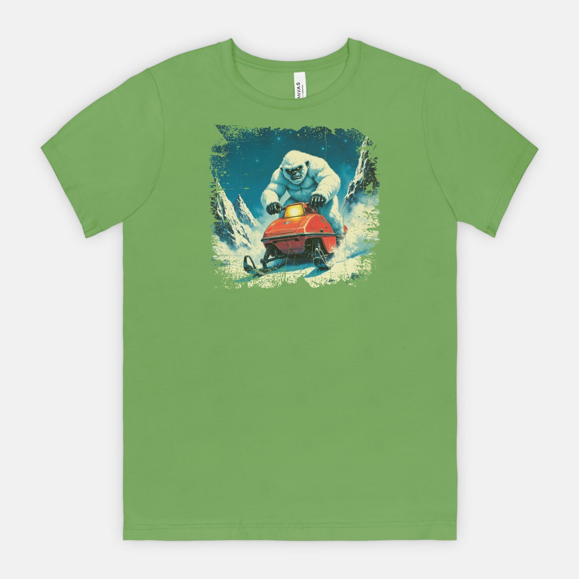 Yeti on Snowmobile T-Shirt