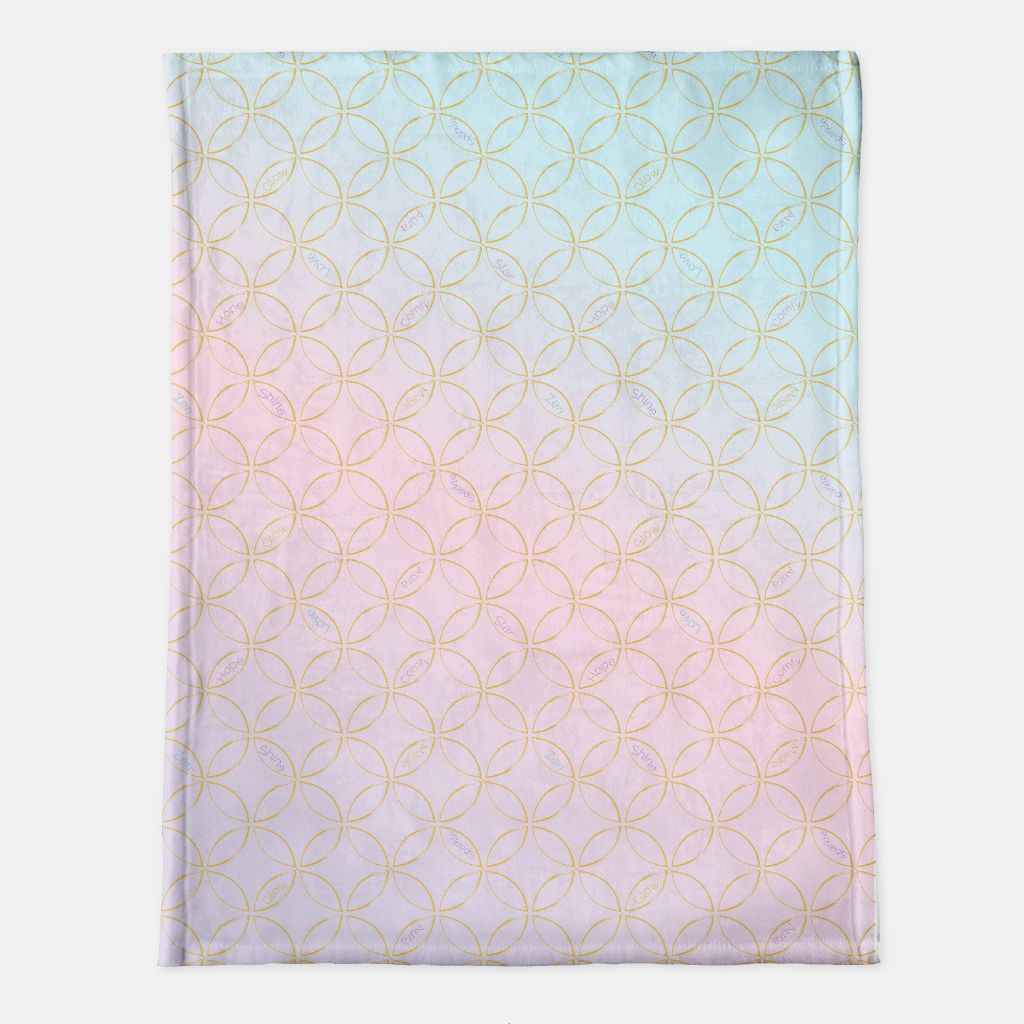 Pastel Luxe Chaos Blanket  - Cozy Aesthetic Throw with Hidden Words