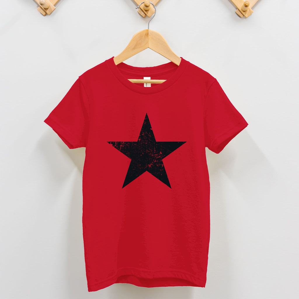 Black Distressed Star Toddler T-Shirt