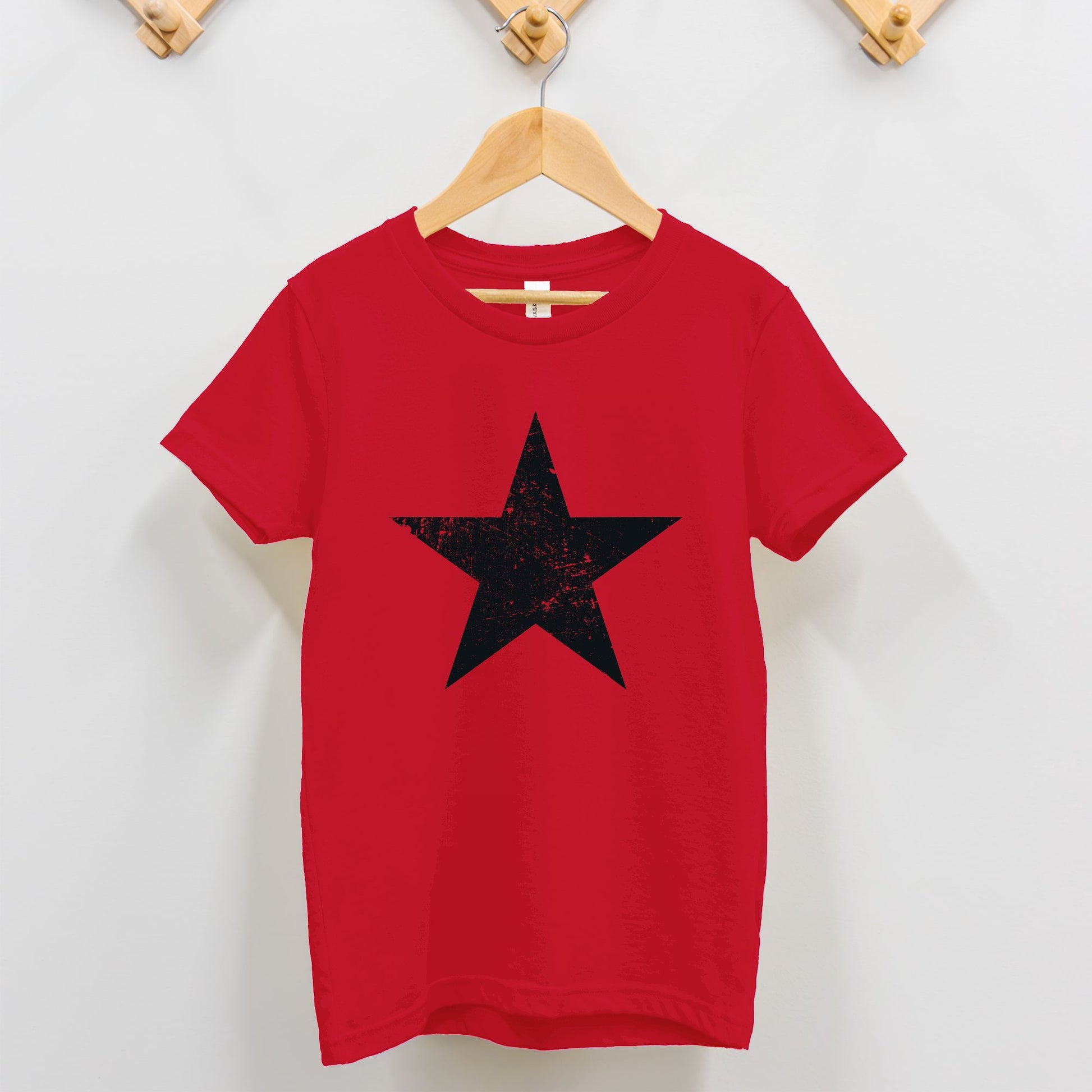 Black Distressed Star Toddler T-Shirt