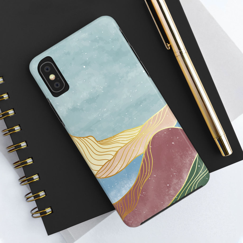 Abstract Mountain Blue Skies scene Phone Case